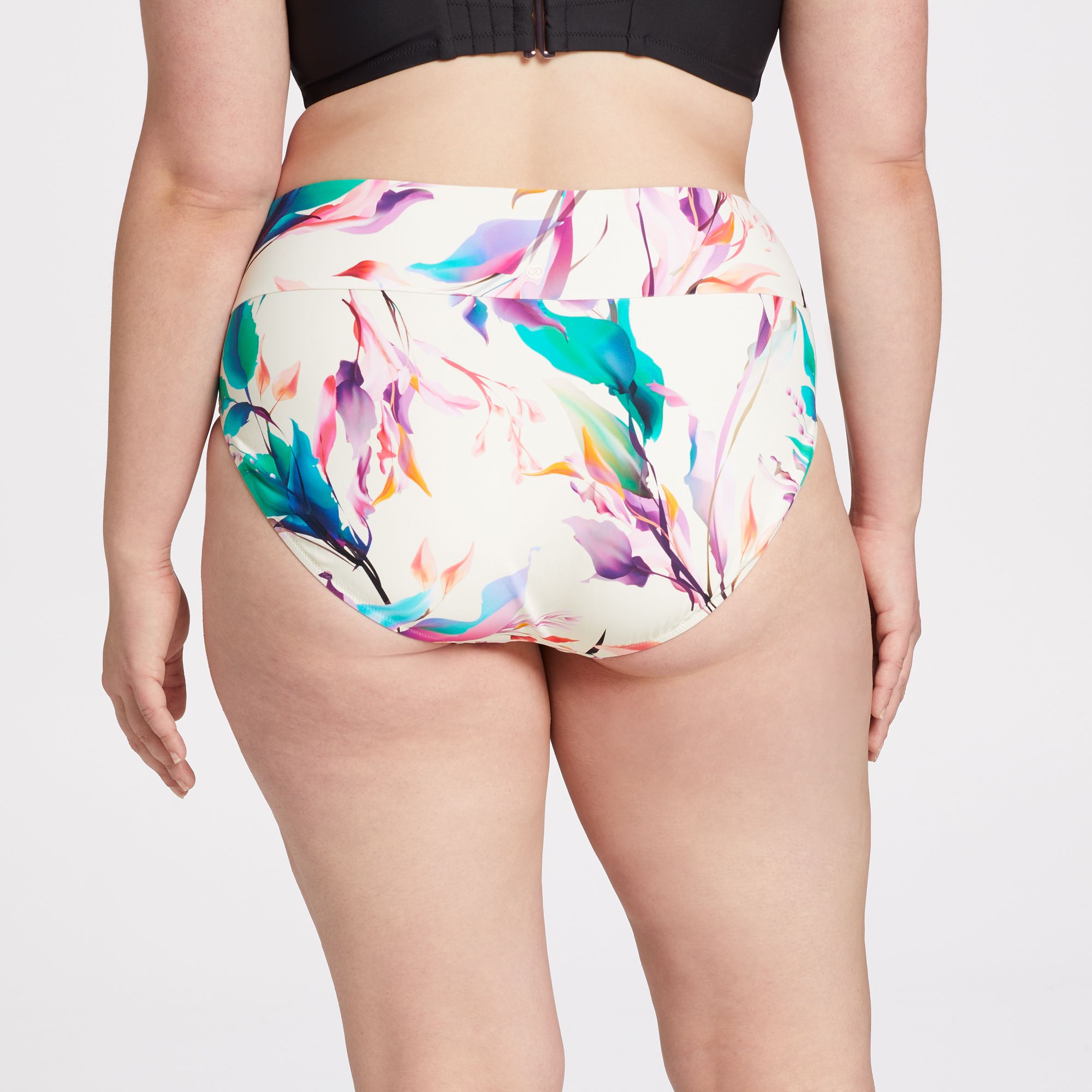 CALIA Women's Mid Rise Wide Banded High Leg Swim Bottoms product image