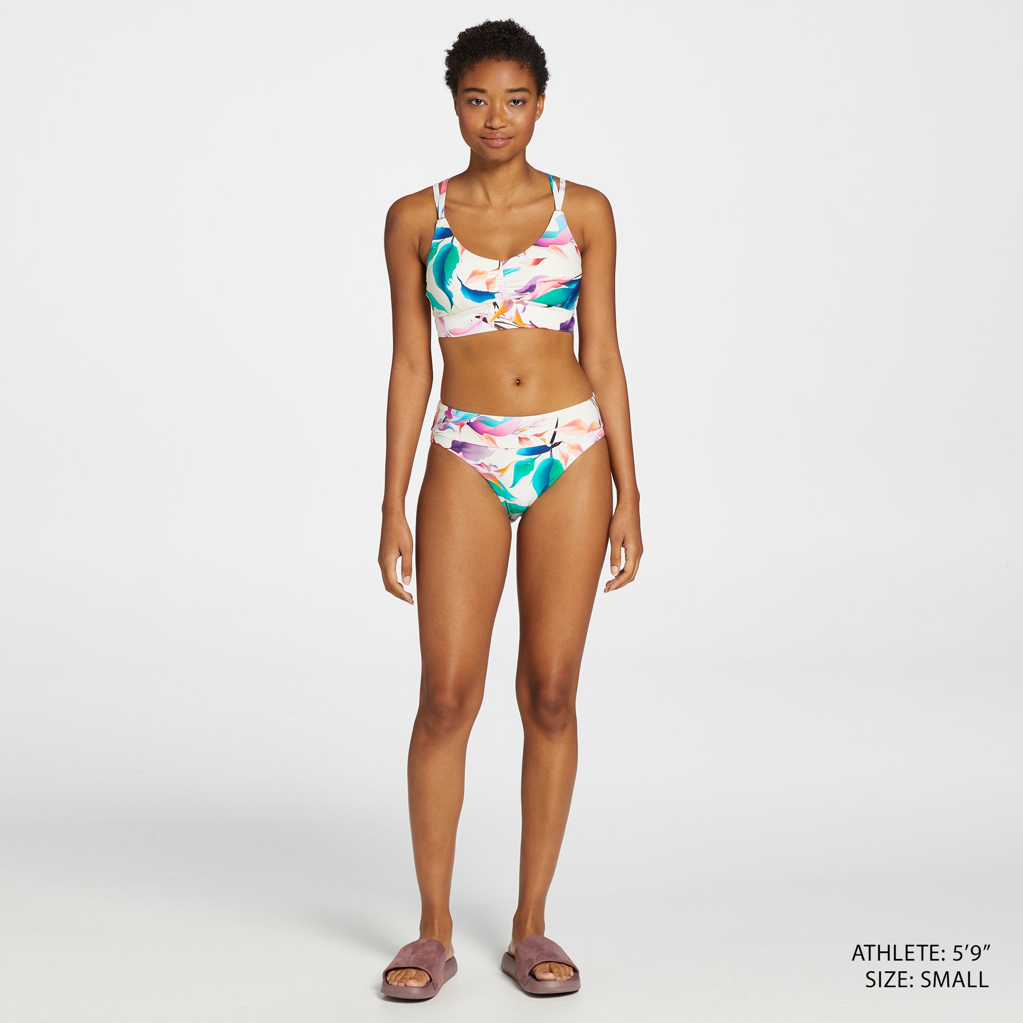 CALIA Women's Mid Rise Wide Banded High Leg Swim Bottoms product image