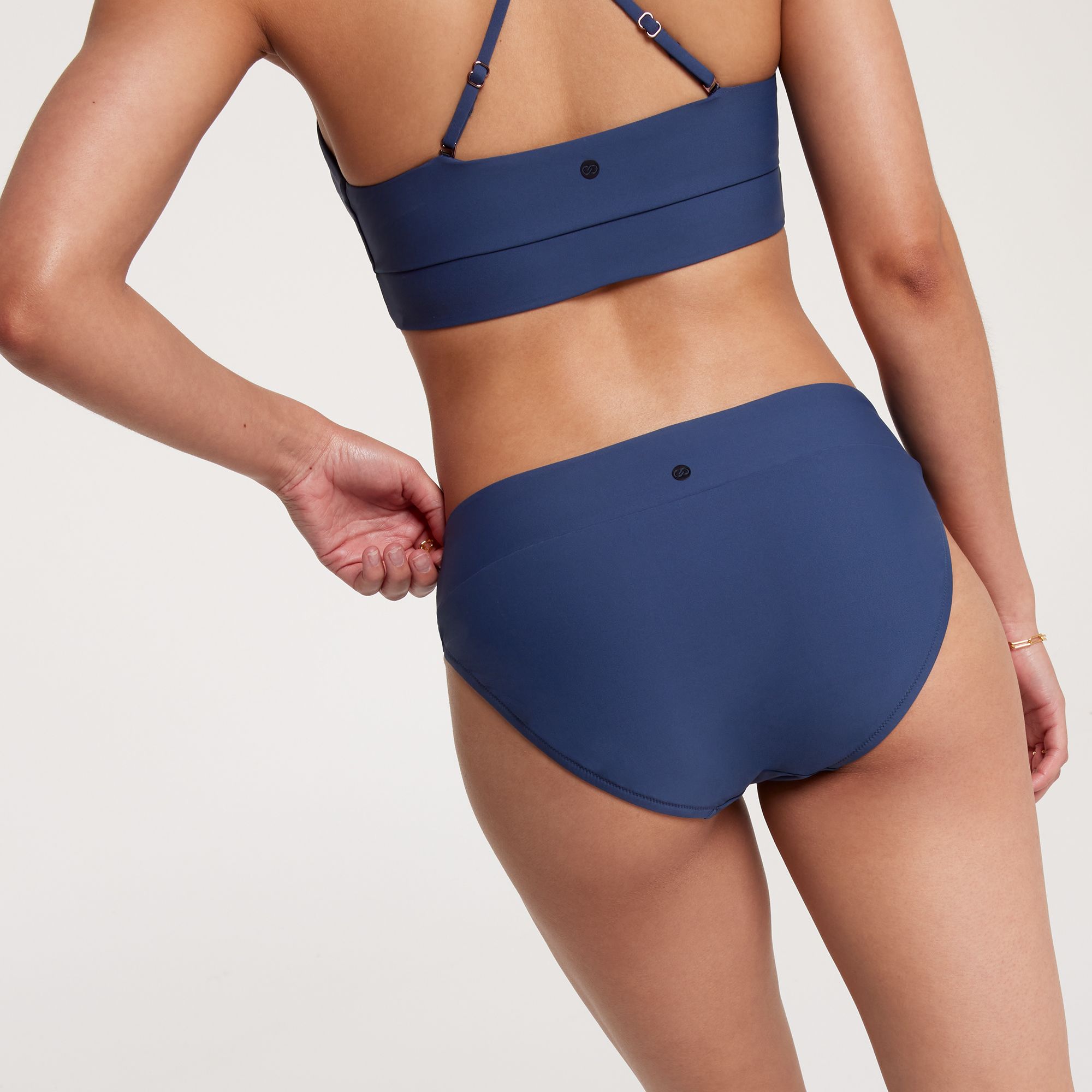 CALIA Women's Mid Rise Wide Banded High Leg Swim Bottoms product image