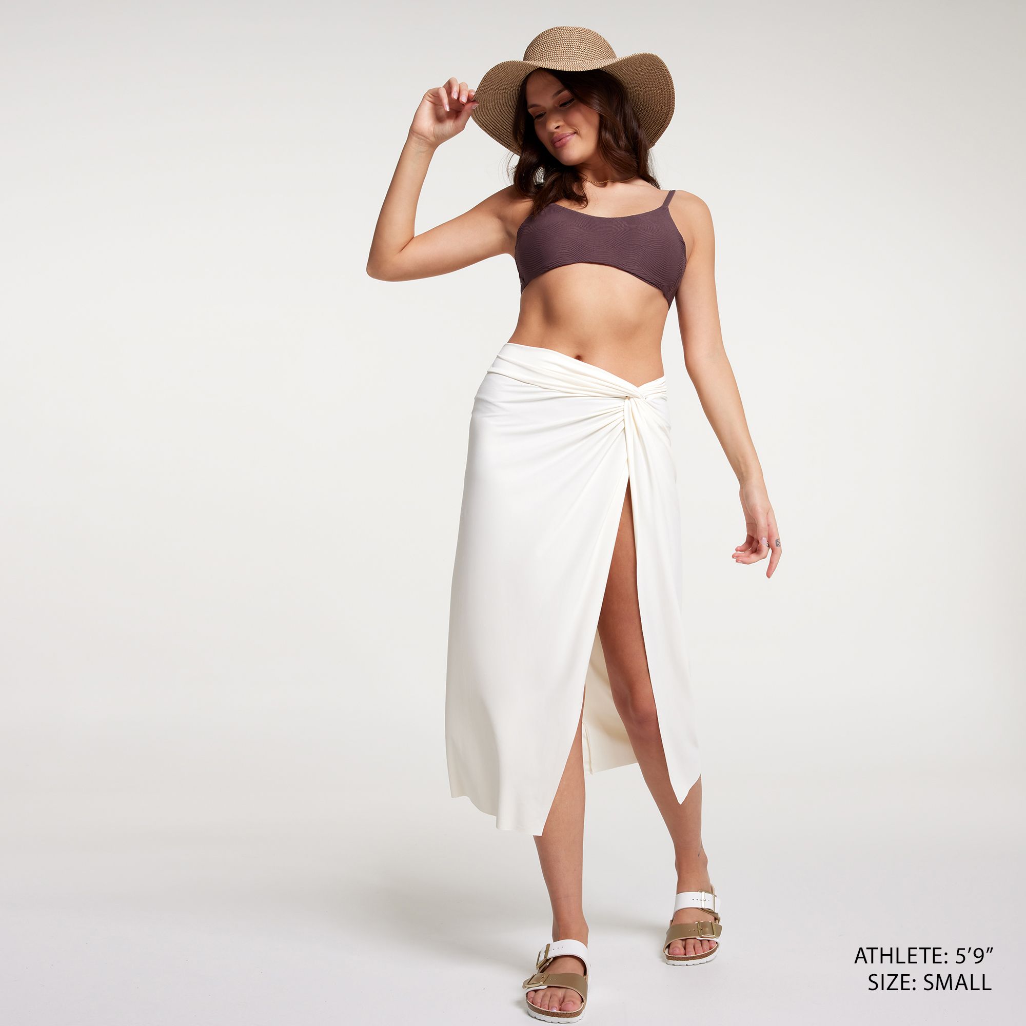 CALIA Women's Swim High Waisted Twisted Knot Sarong product image