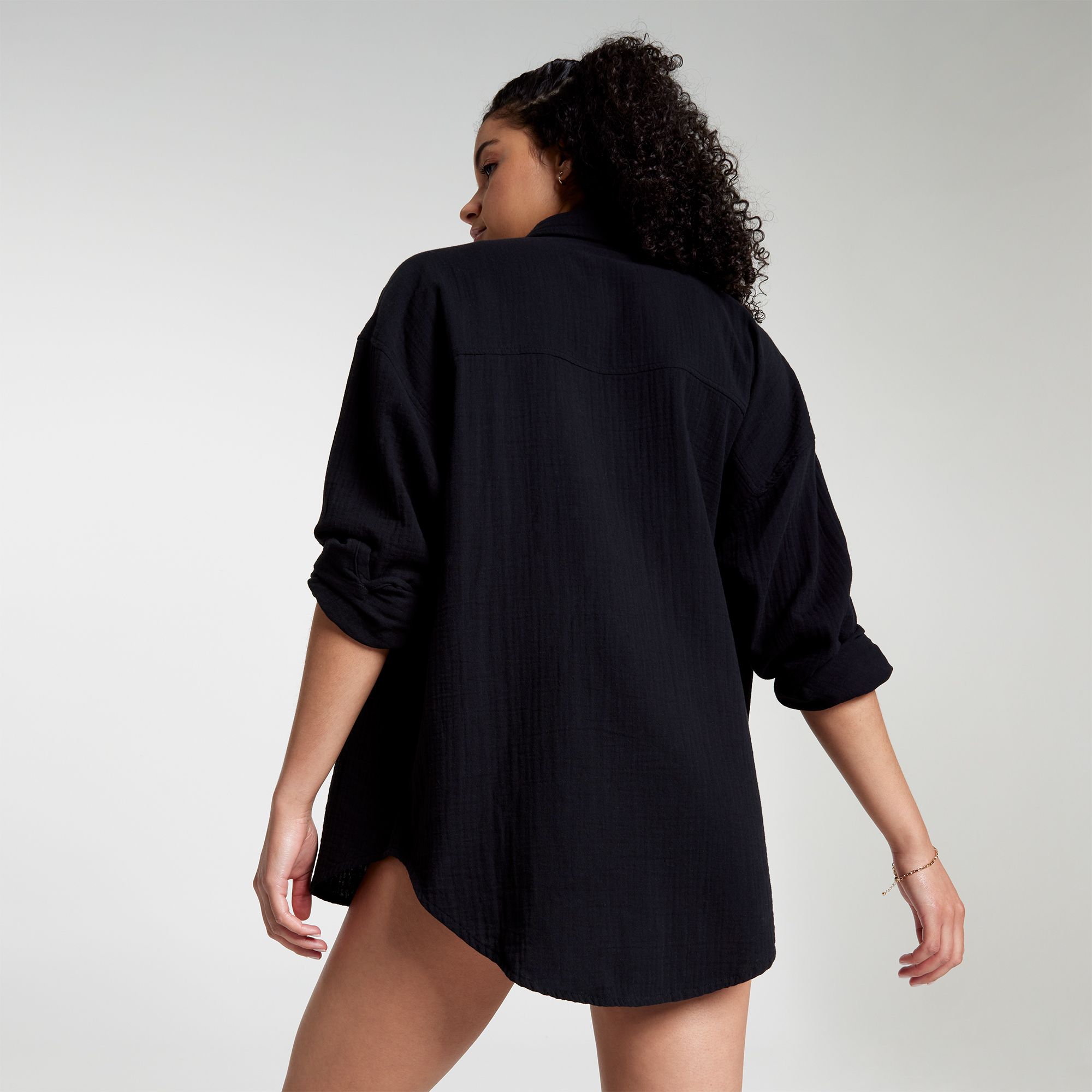 CALIA Women's Oversized Long Sleeve Button Down Cover Up product image