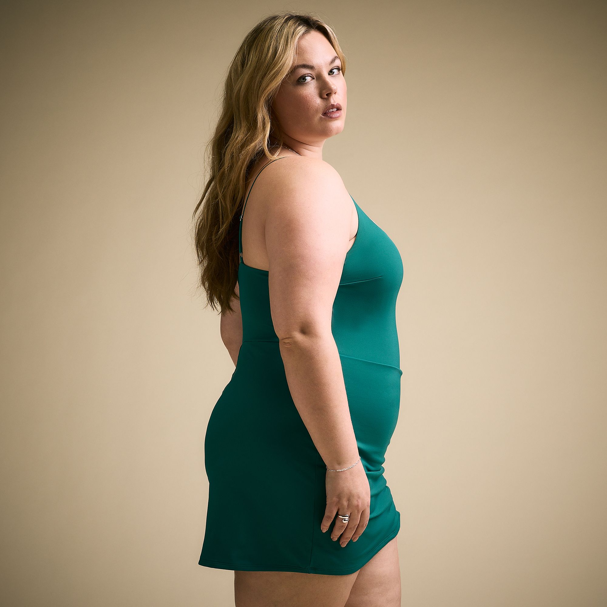 CALIA Women's Ruched Front Swim Dress product image