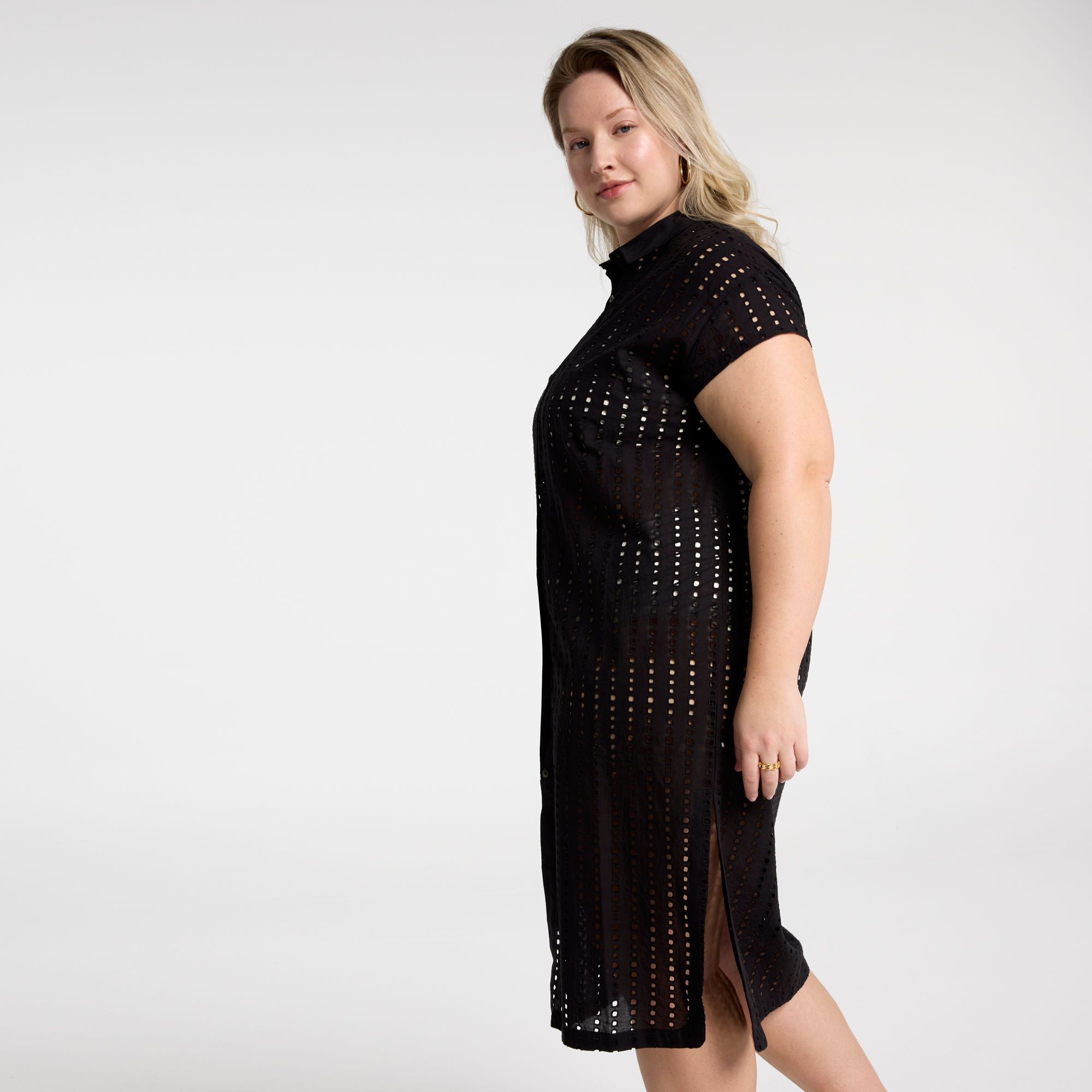 CALIA Women's Extended Sleeve Button Down Swim Cover Up product image