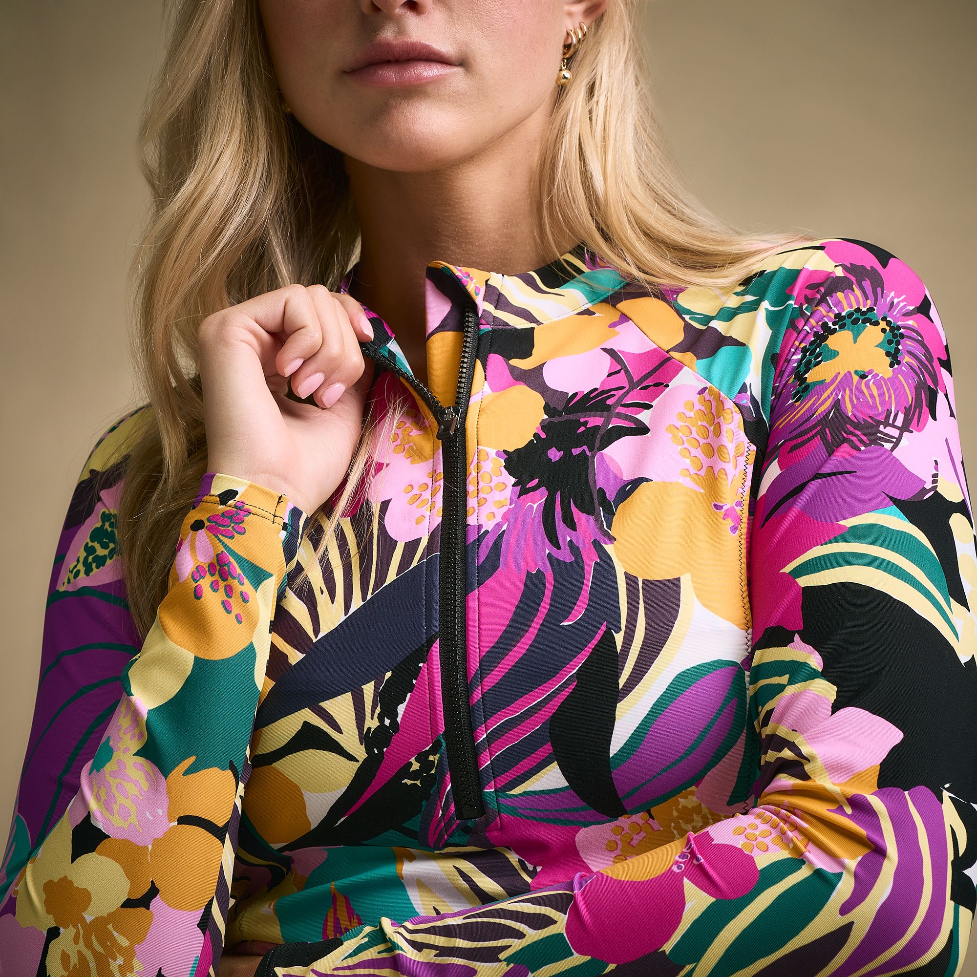 CALIA Women's 3/4” Zip Rashguard product image