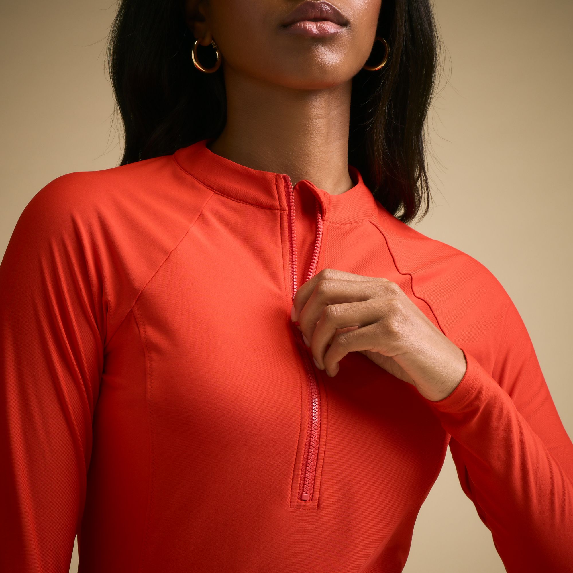 CALIA Women's Swim 3/4” Zip Rashguard product image