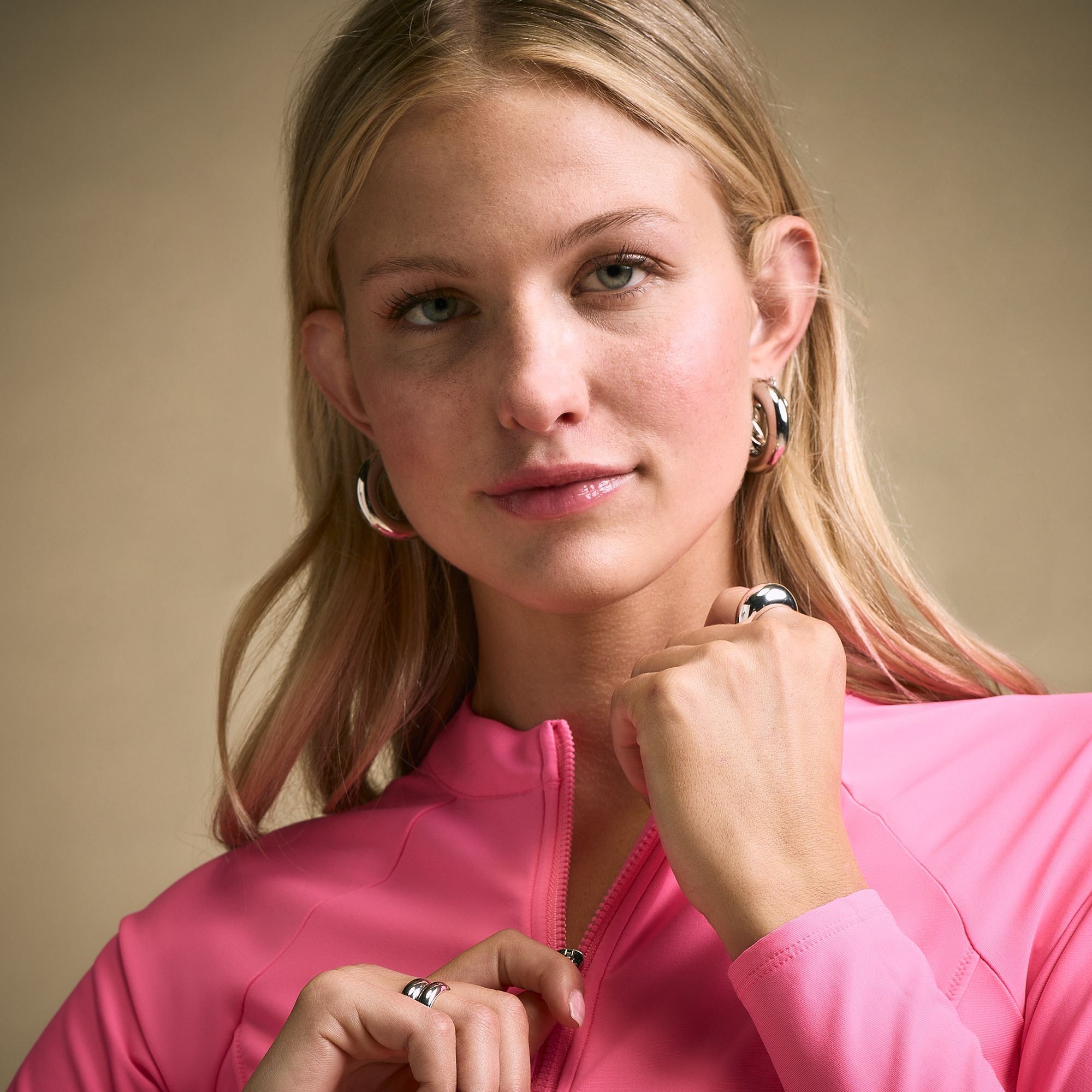 CALIA Women's Swim 3/4” Zip Rashguard product image