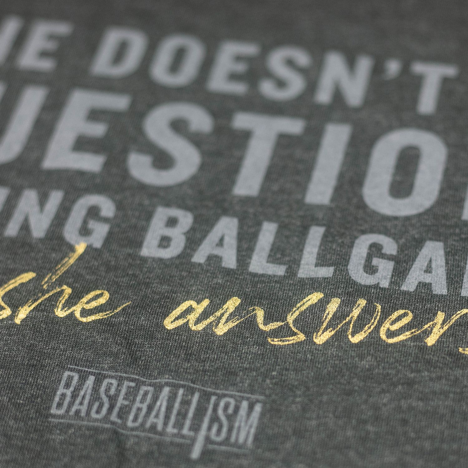 Baseballism Women's "She Answers Them" Warm-Up T-Shirt product image
