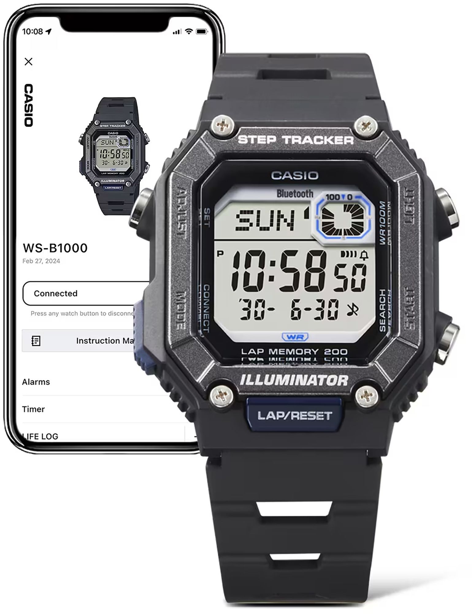 Casio Standard Digital Step Tracker Watch product image