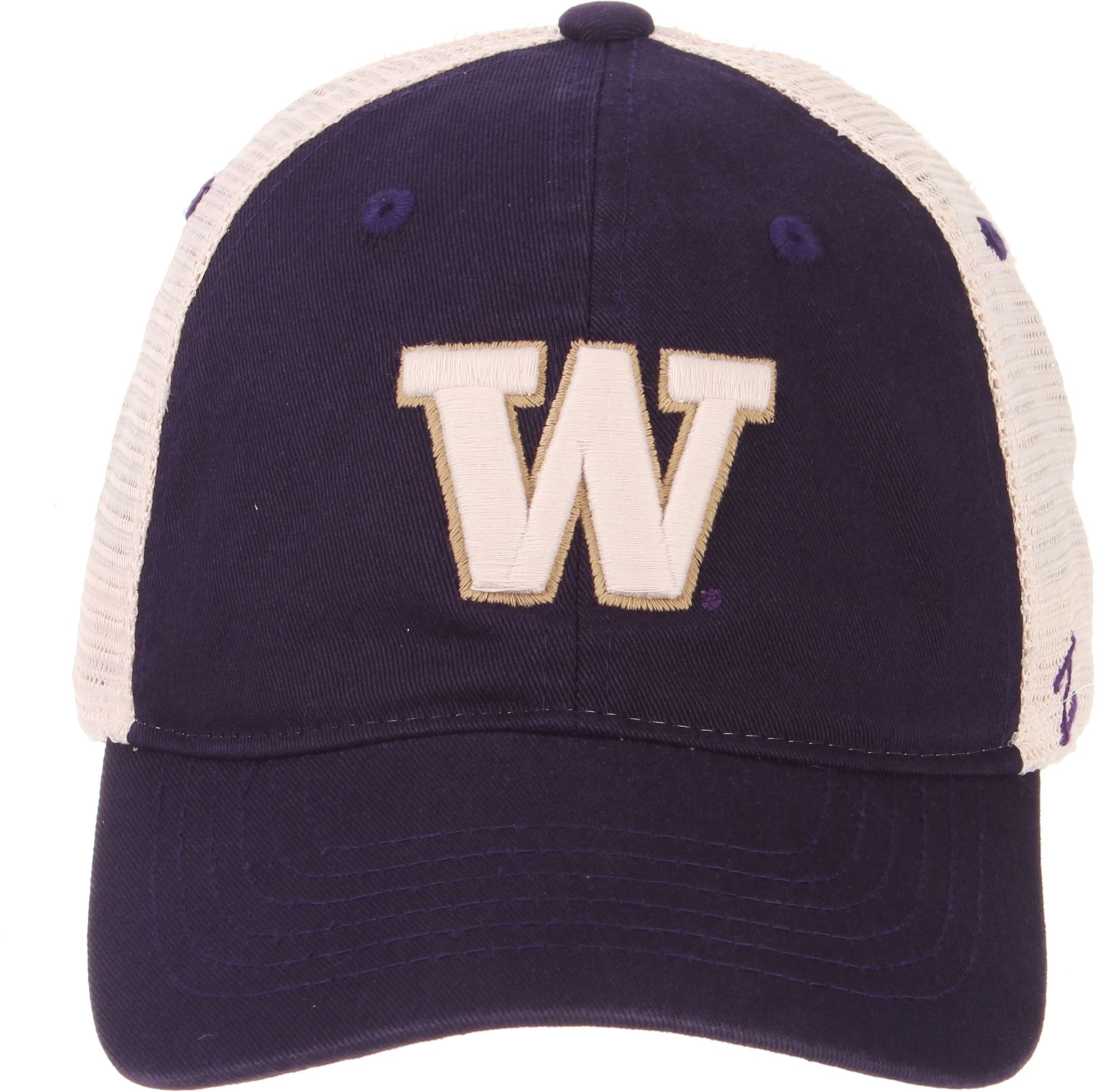 Zephyr Men's Washington Huskies Purple/Cream Trucker Logo Snapback Hat product image