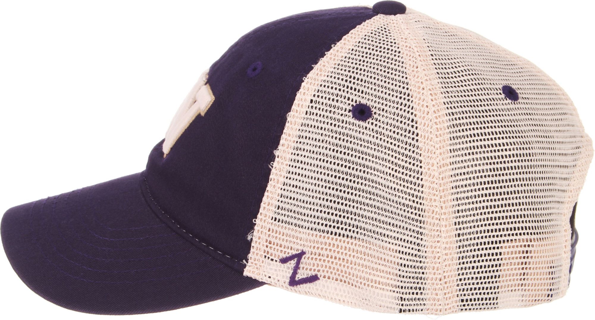 Zephyr Men's Washington Huskies Purple/Cream Trucker Logo Snapback Hat product image