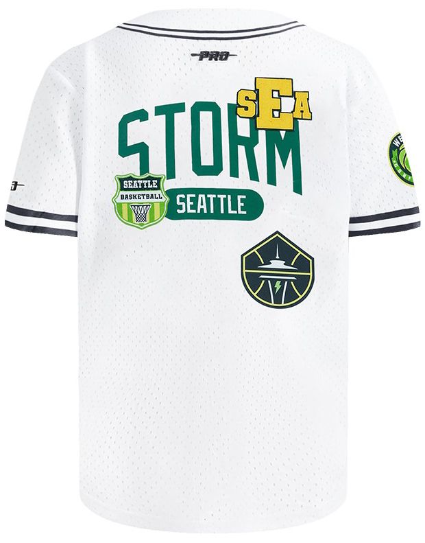 Pro Standard Youth Seattle Storm White Letterman Button Down Shirt product image