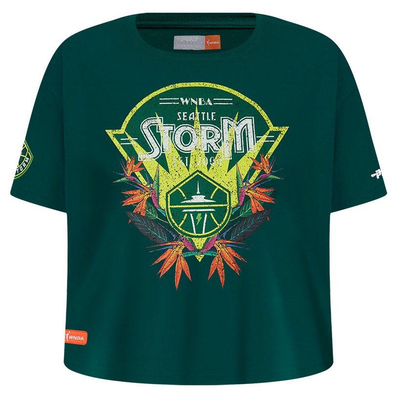 Pro Standard Girls' Seattle Storm Forest Green Paradise Boxy T-Shirt product image