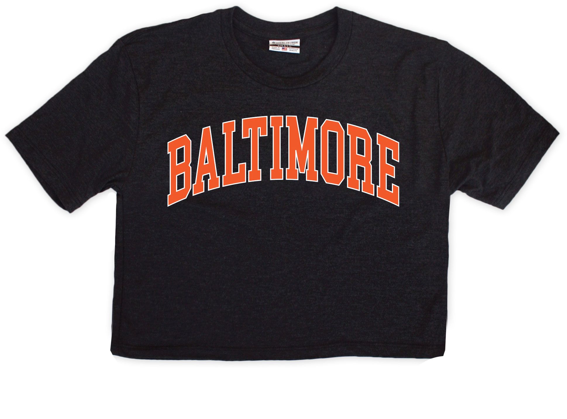 Where I'm From Women's Baltimore Black T-Shirt product image
