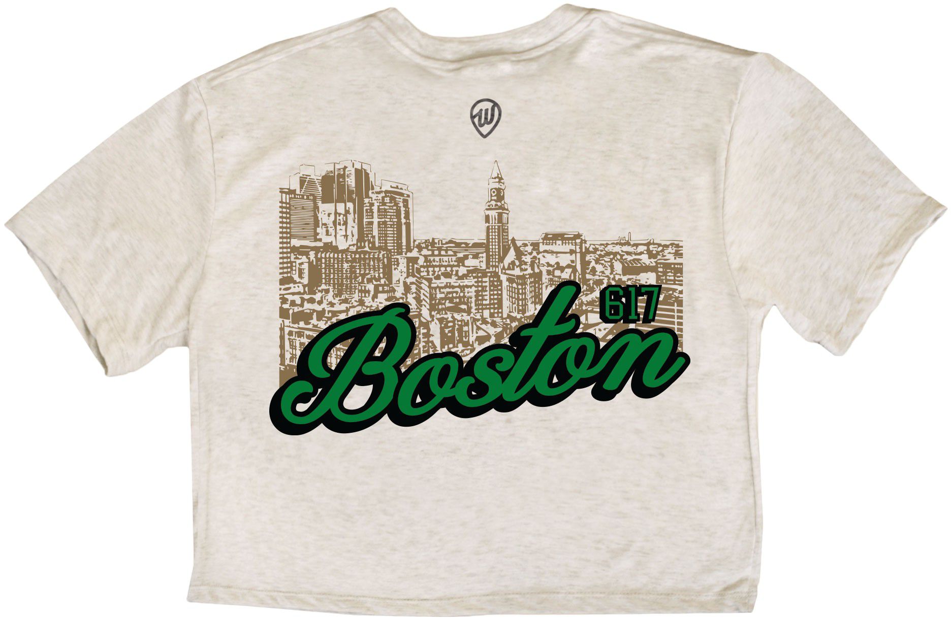 Where I'm From Women's Boston Cream Script Cropped T-Shirt product image