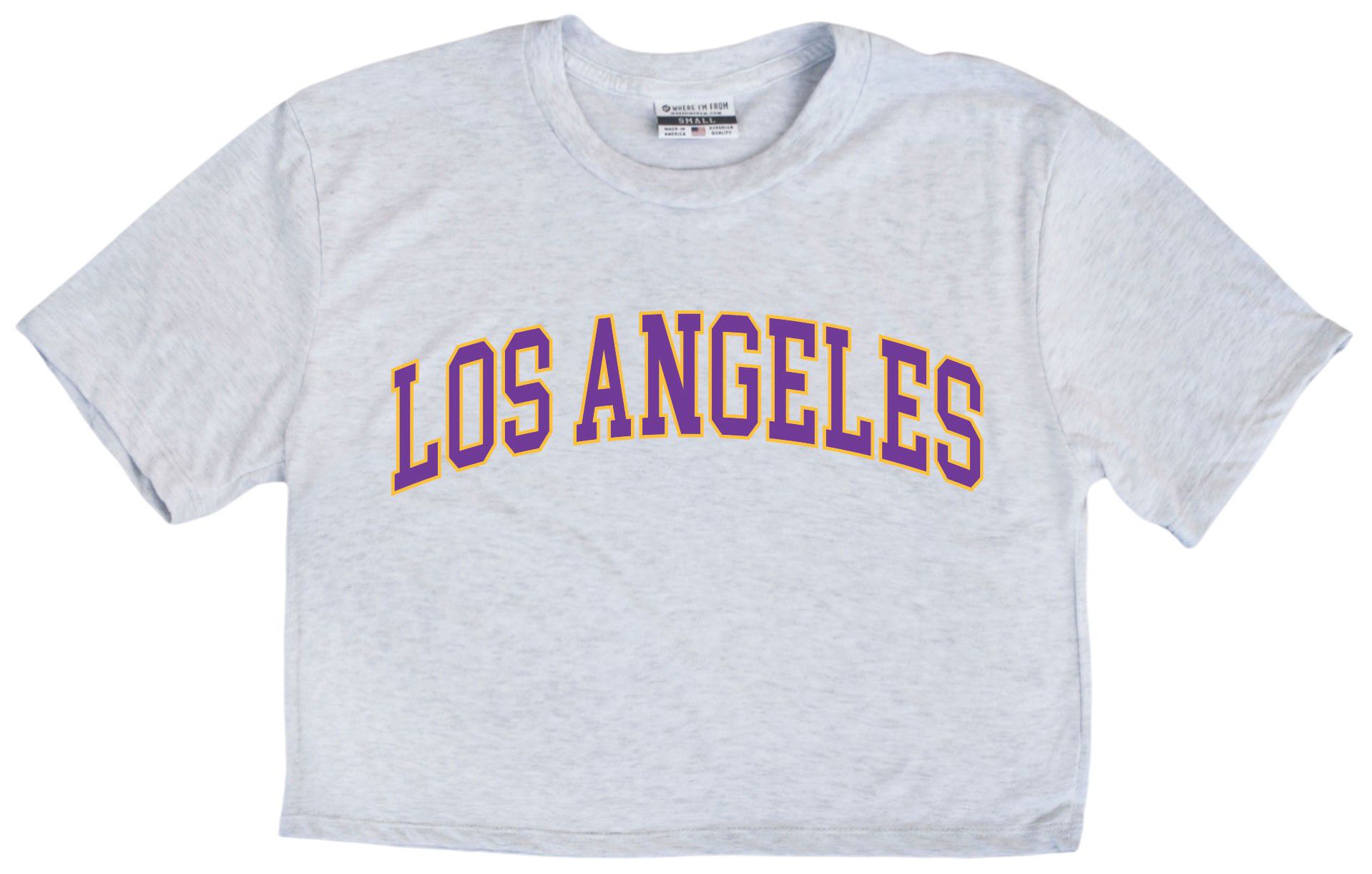 Where I'm From Women's Los Angeles 2Sided Double Zero Cropped T-Shirt product image