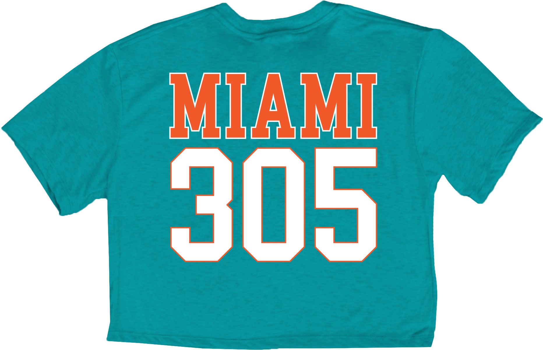 Where I'm From Women's Miami Teal 2-Hit Cropped Short Sleeve T-Shirt product image