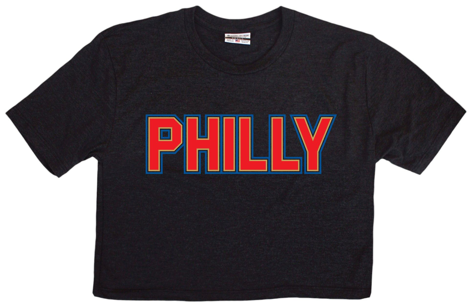 Where I'm From Women's Philadelphia 2Sided Double Zero Cropped T-Shirt product image