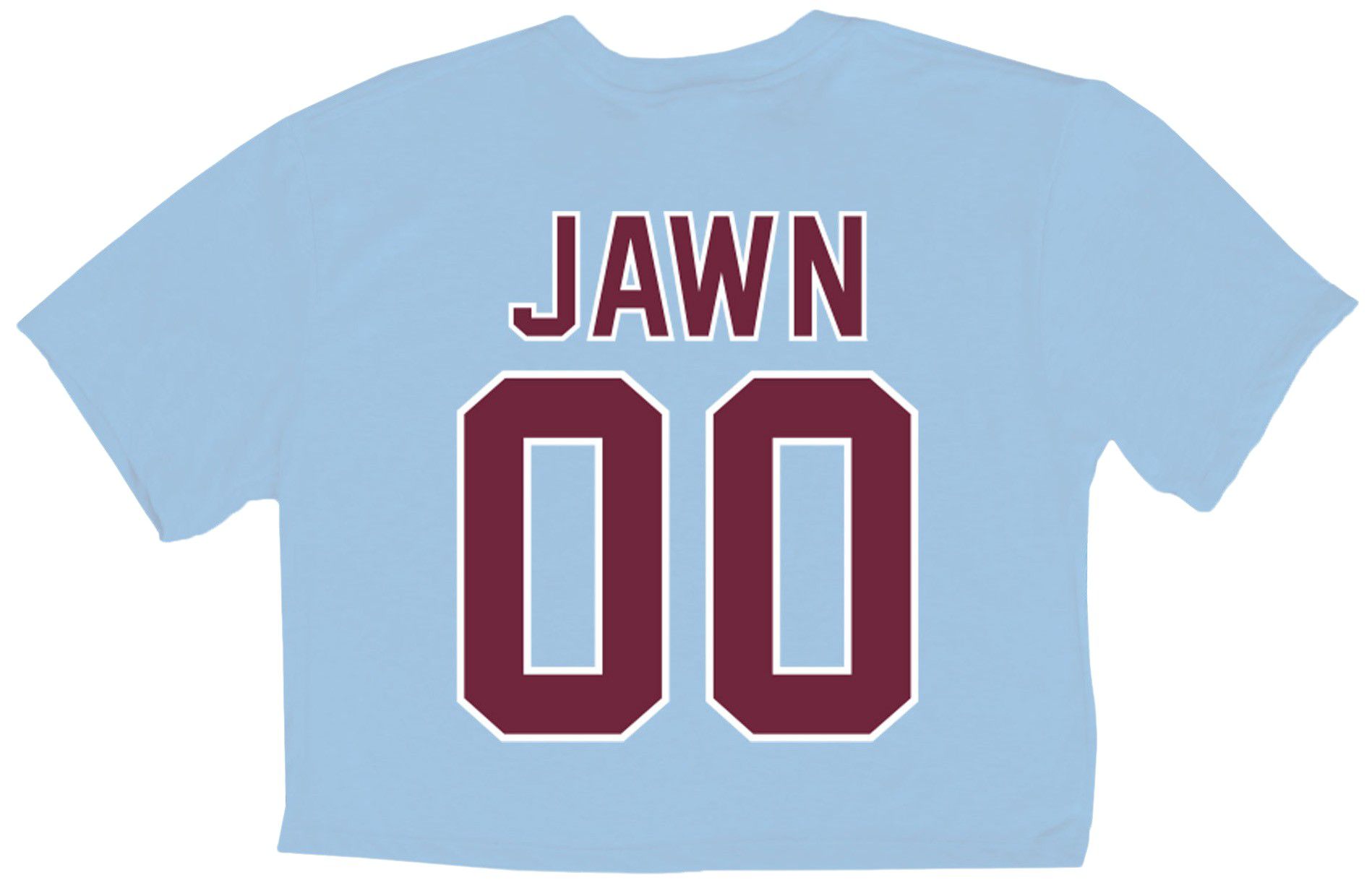 Where I'm From Adult Philadelphia Blue 2Sided Cropped T-Shirt product image