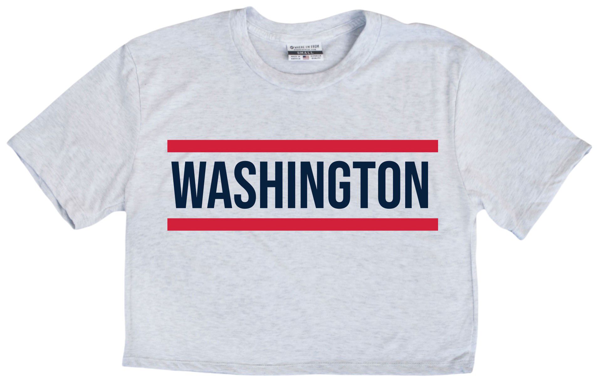 Where I'm From Women's Washington 2Sided Double Zero Cropped T-Shirt product image