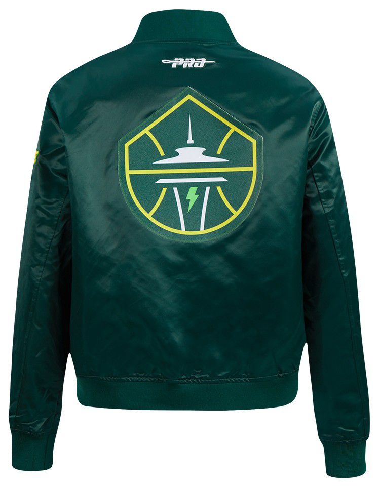 Pro Standard Women's Seattle Storm Green Chenille Satin Jacket product image