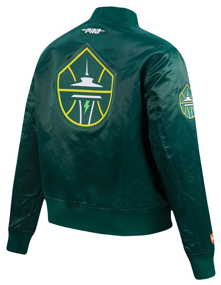 Pro Standard Women's Seattle Storm Green Chenille Satin Jacket product image