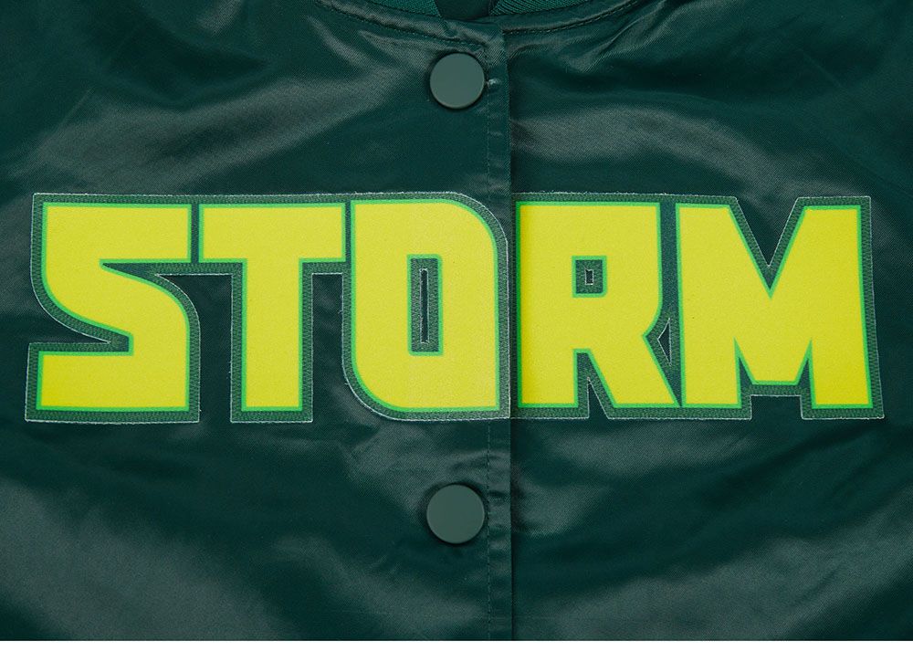 Pro Standard Women's Seattle Storm Green Chenille Satin Jacket product image