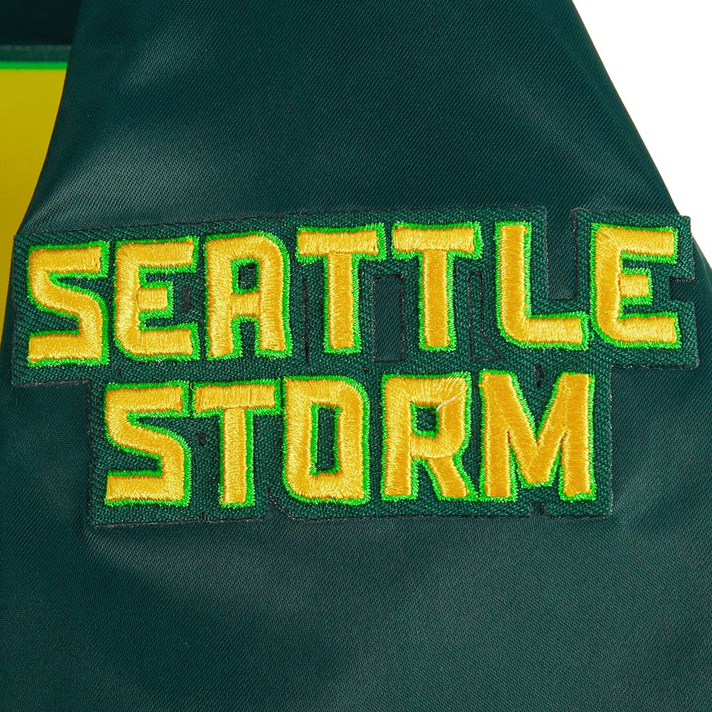 Pro Standard Women's Seattle Storm Green Chenille Satin Jacket product image
