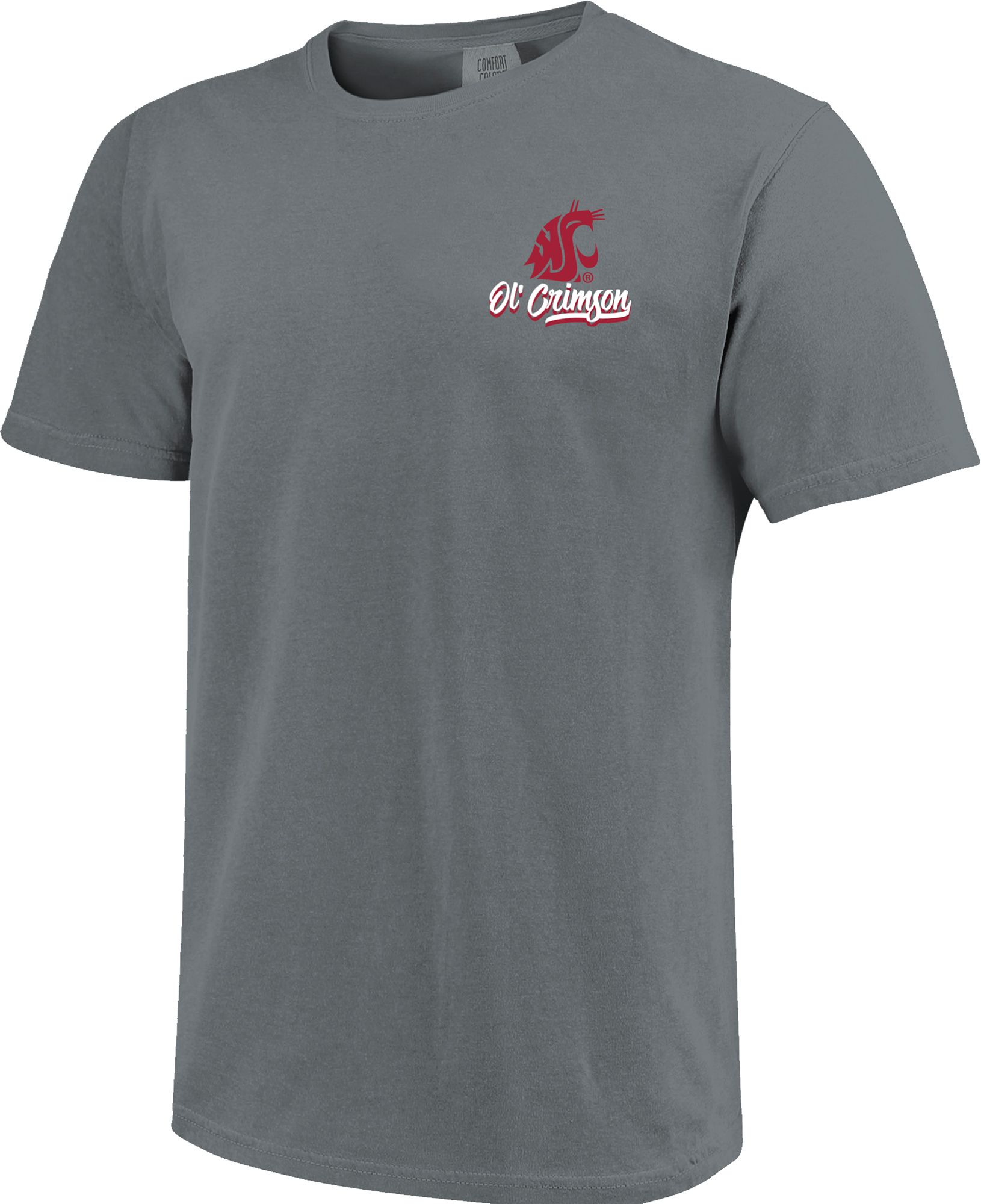 Image One Men's Washington State Cougars Grey Arch Wordmark Flag T-Shirt product image