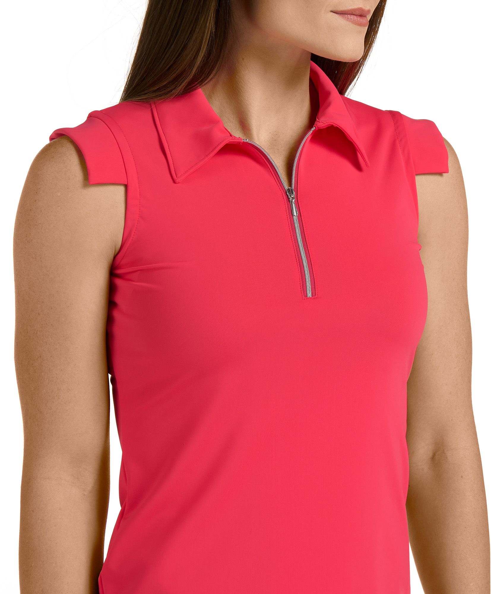 SwingDish Women's Sleeveless 1/4 Zip Tricia Golf Polo product image
