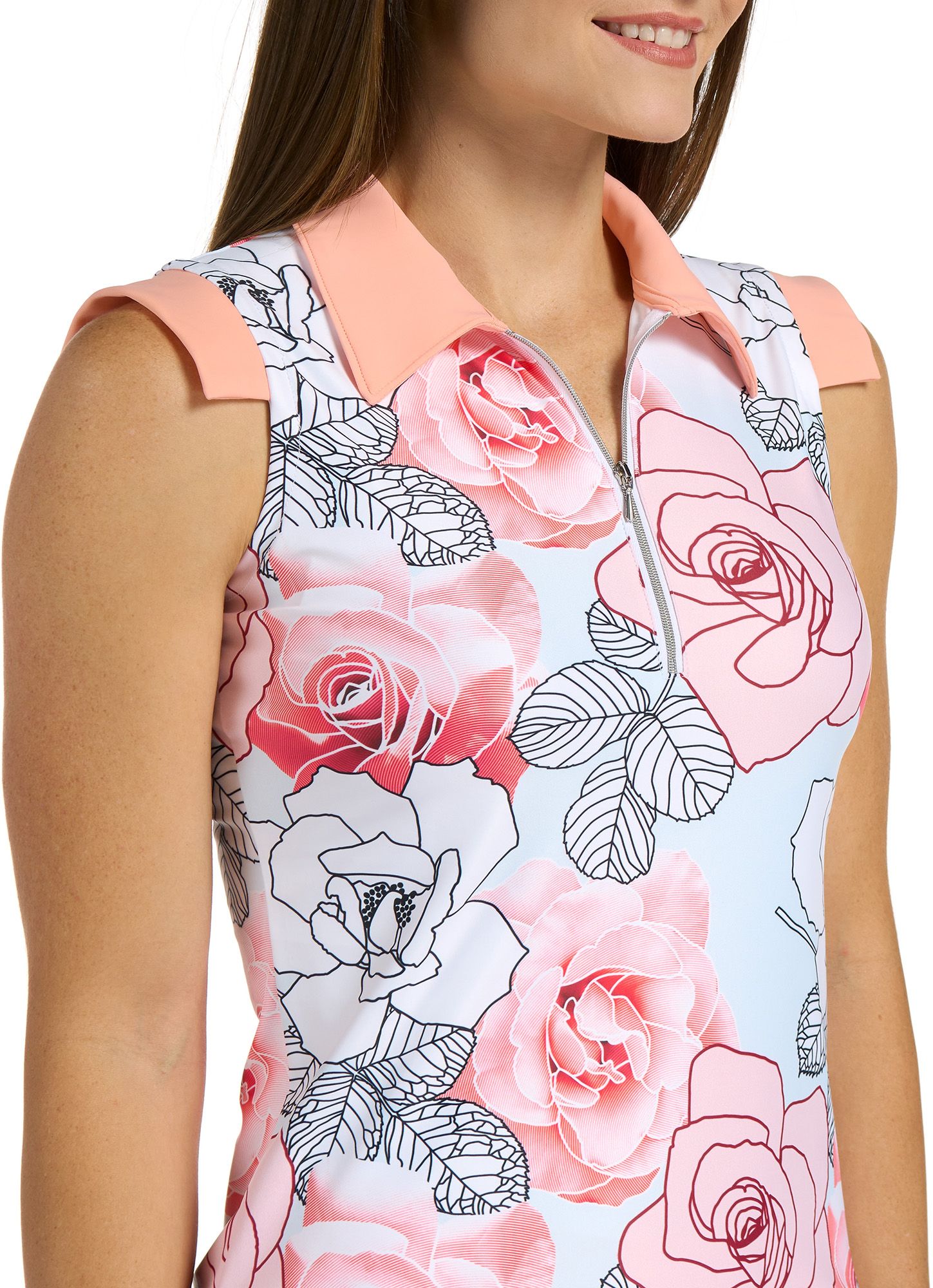 SwingDish Women's Sleeveless 1/4 Zip Tricia Golf Polo product image