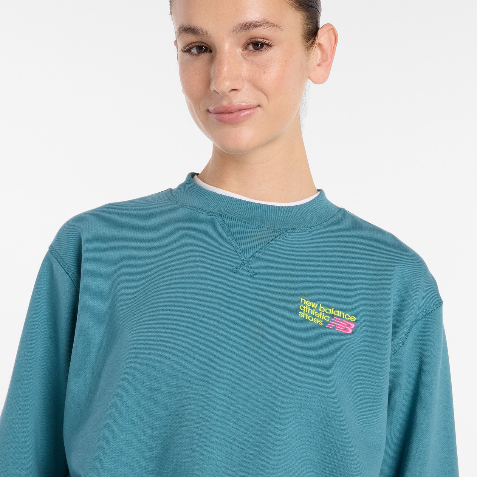 New Balance Women's Athletics Premium Logo Relaxed Crop Crew product image