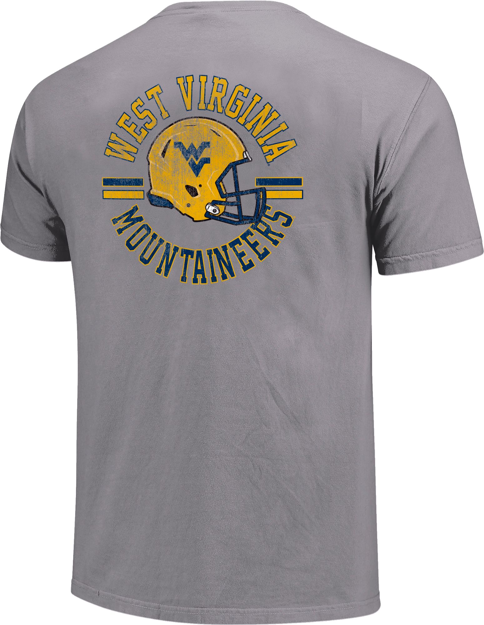Image One Adult West Virginia Mountaineers Grey Helmet Arch T-Shirt product image