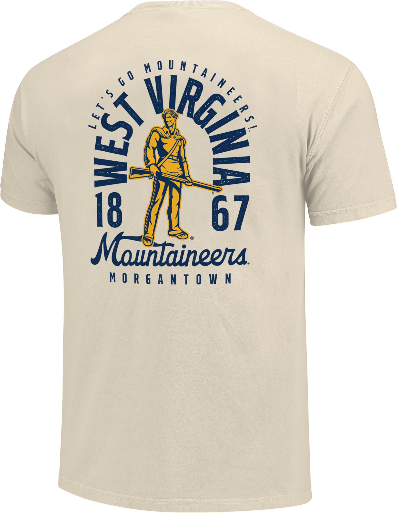 Image One Men's West Virginia Mountaineers Ivory Mascot Local T-Shirt product image