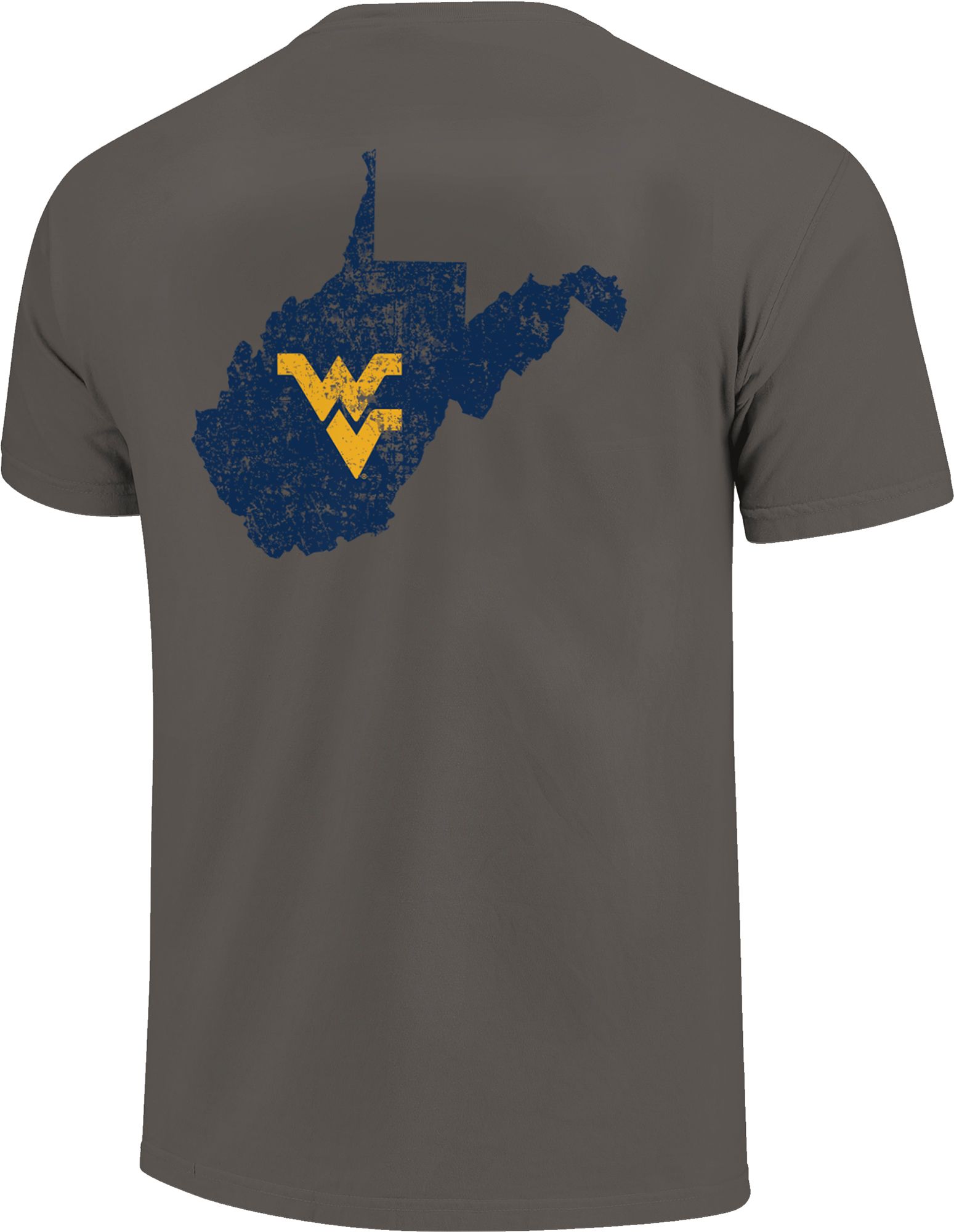 Image One Men's West Virginia Mountaineers Grey Football Stripes T-Shirt product image