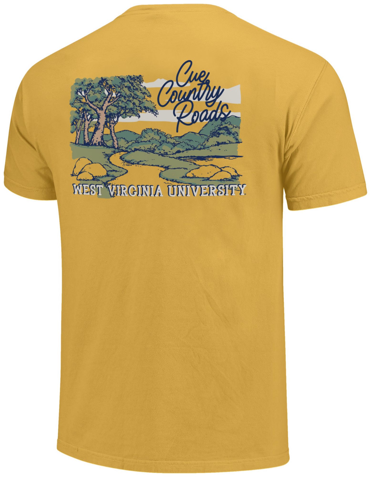Image One Men's West Virginia Mountaineers Citrus 'Cue Country Roads' Short Sleeve T-Shirt product image