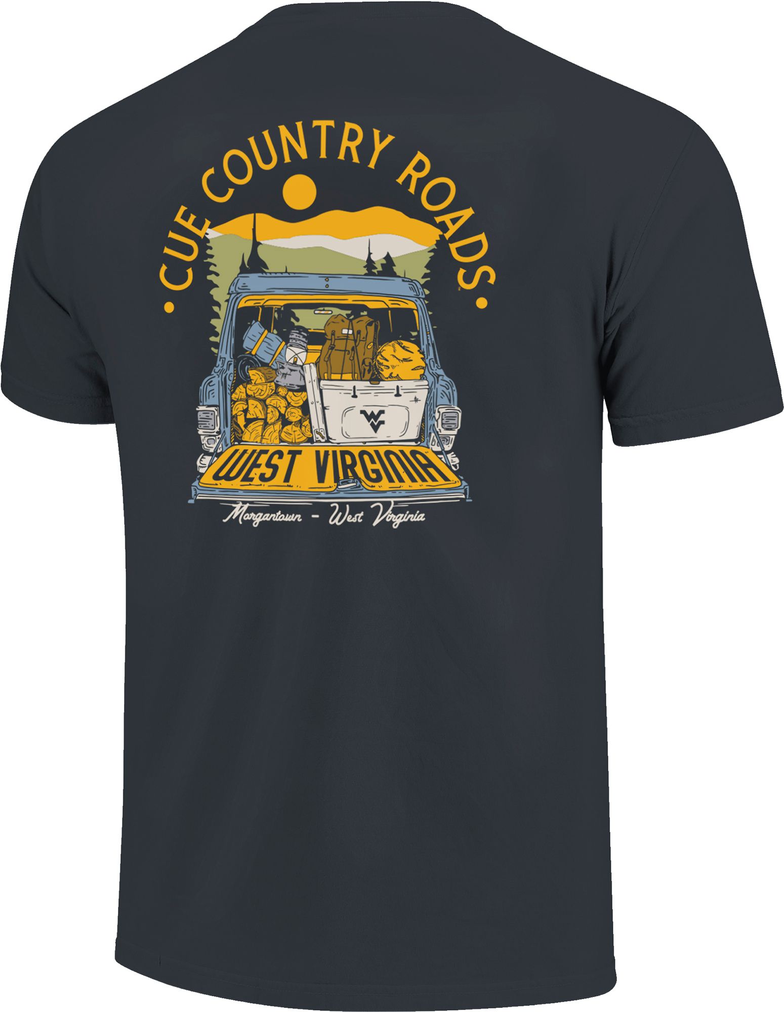 Image One Men's West Virginia Mountaineers Blue Country Roads T-Shirt product image