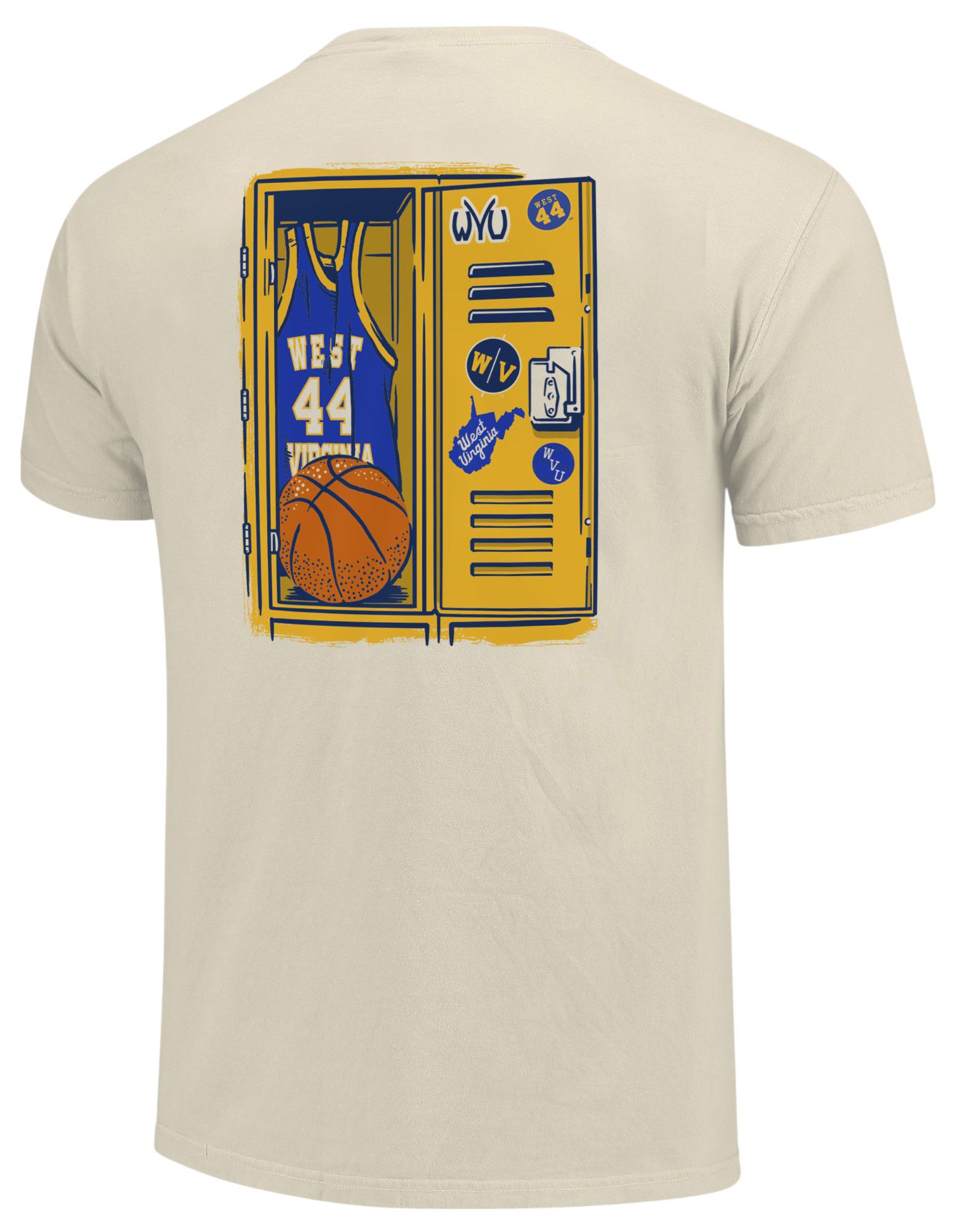 Image One Men's West Virginia Mountaineers Ivory Locker T-Shirt product image