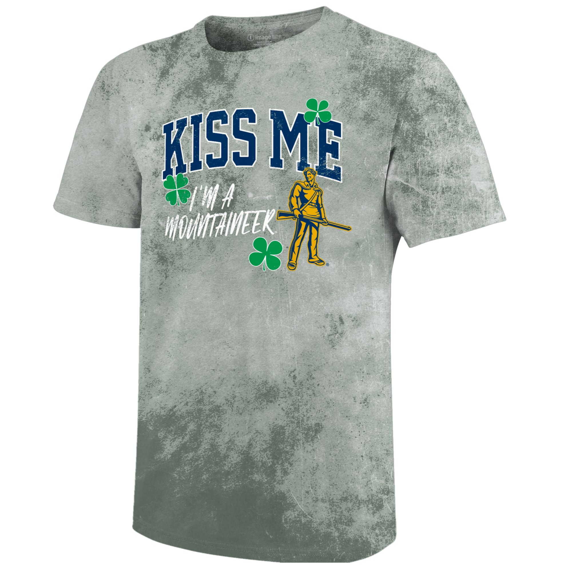 Image One Women's West Virginia Mountaineers St. Patrick's Day Green Kiss Me T-Shirt product image