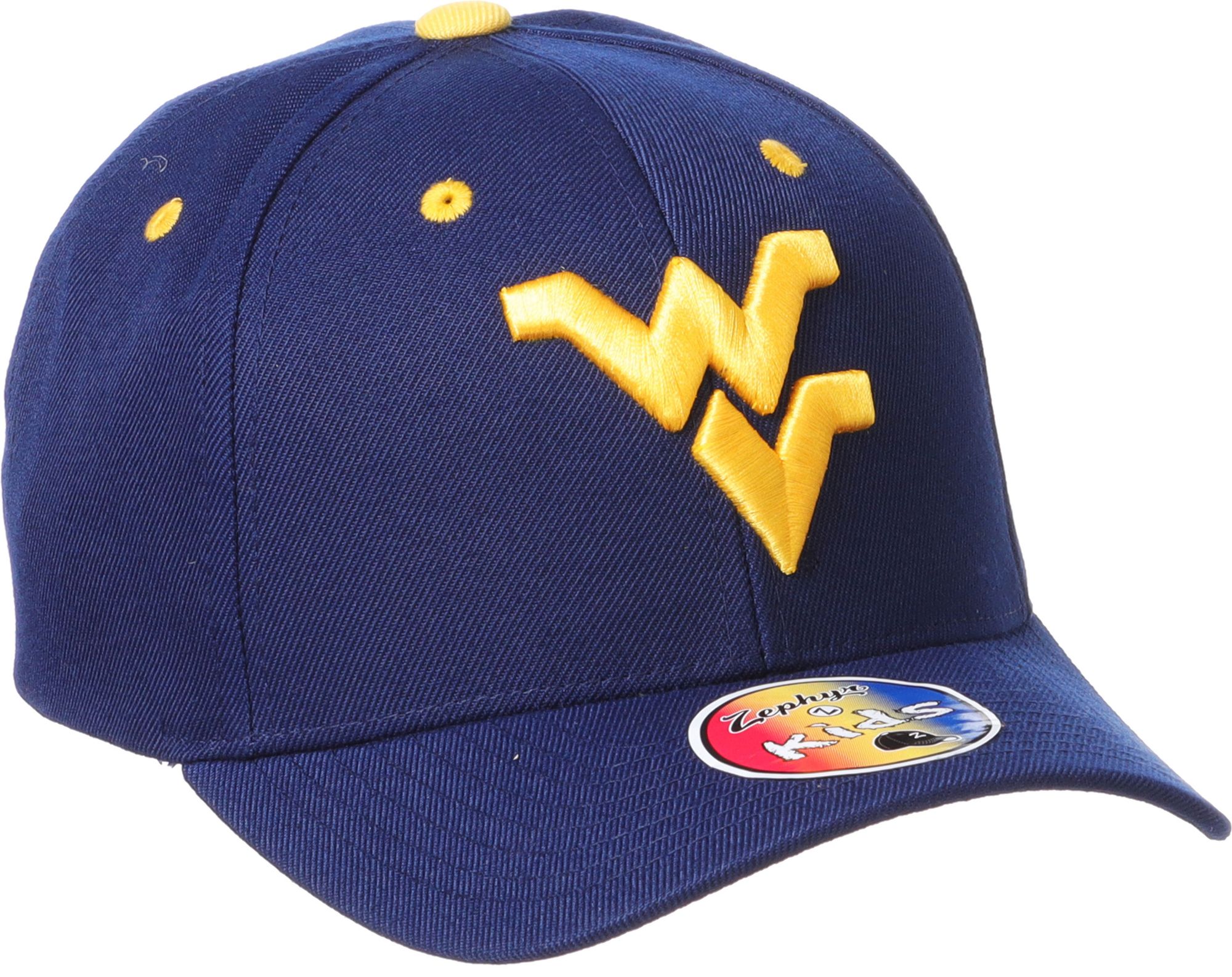 Zephyr Youth West Virginia Mountaineers Blue Camp Adjustable Hat product image
