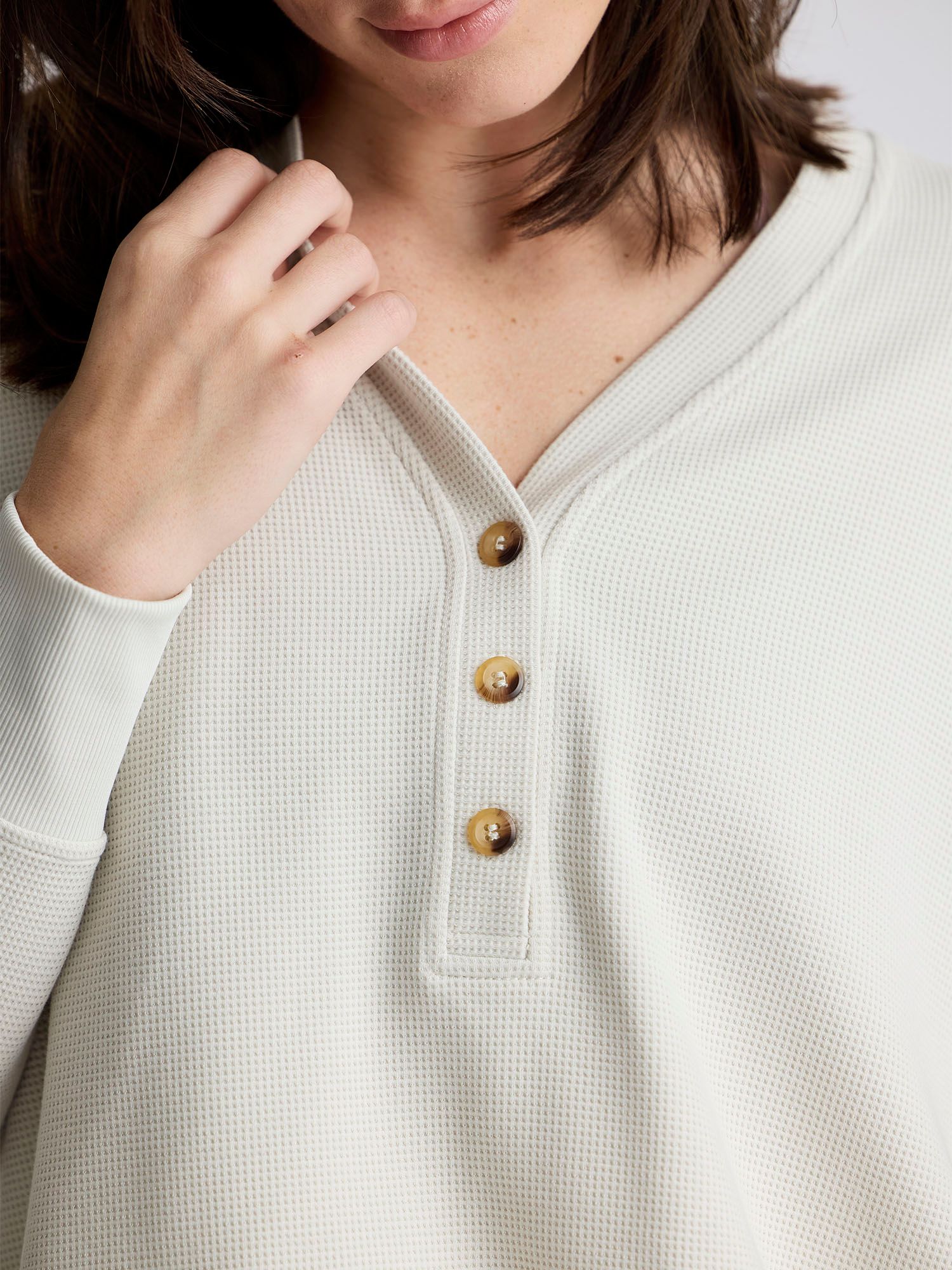 Free Fly Women's Waffle Long Sleeve Henley Shirt product image