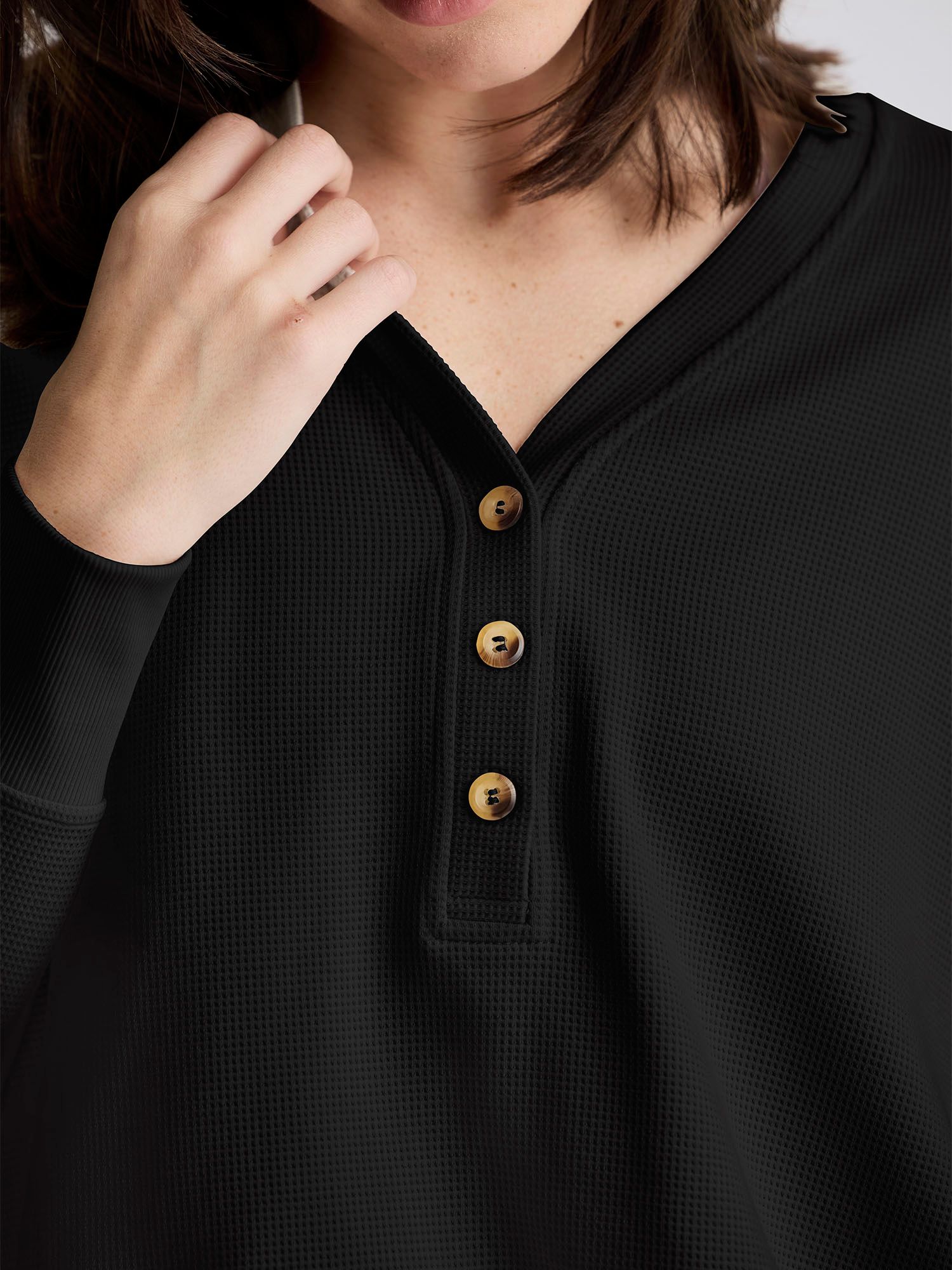 Free Fly Women's Waffle Long Sleeve Henley Shirt product image