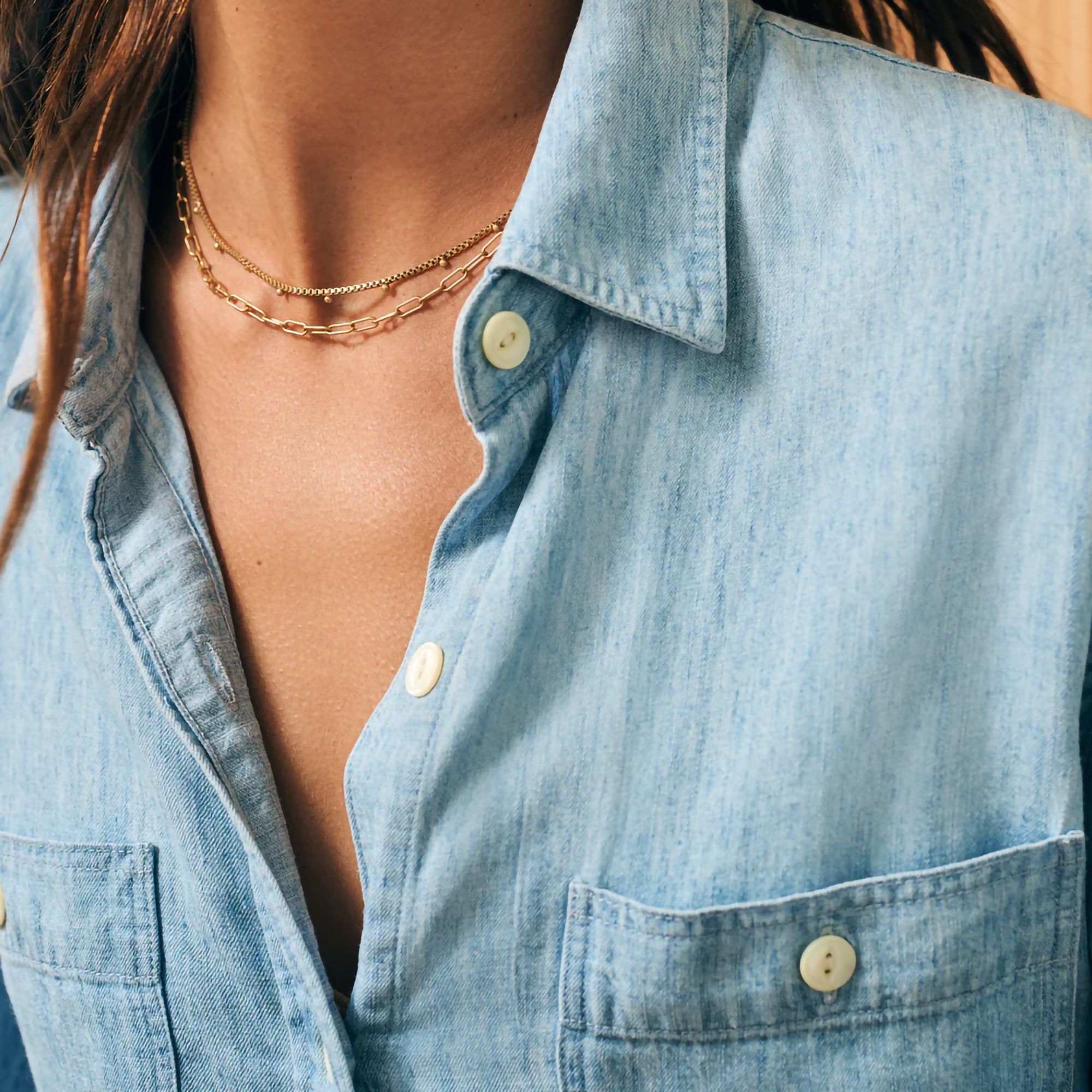 Faherty Women's Tried & True Chambray Shirt product image