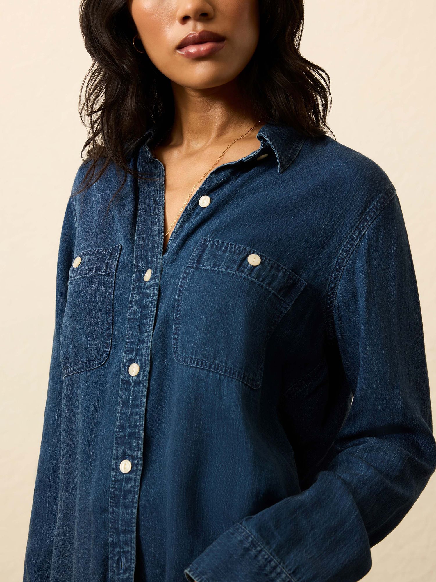 Faherty Women's Tried & True Chambray Shirt product image