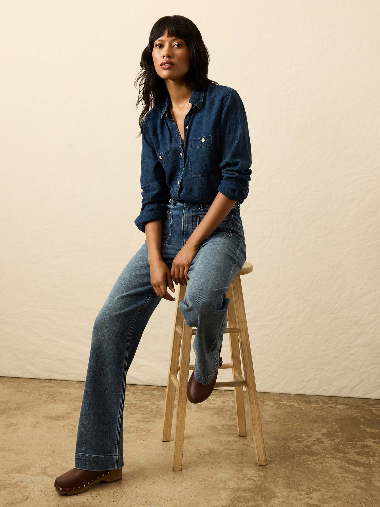 Faherty Women's Tried & True Chambray Shirt product image