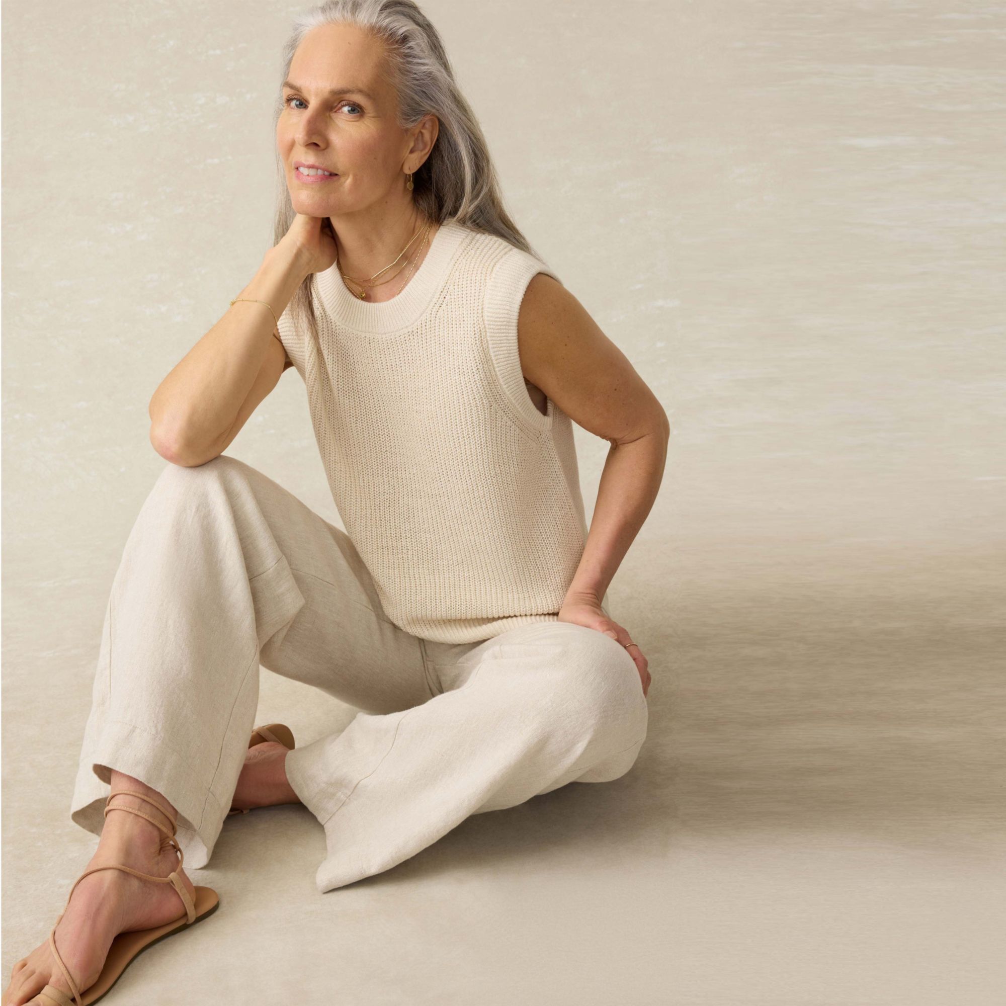 Faherty Women's Miramar Linen Sweater Tank product image