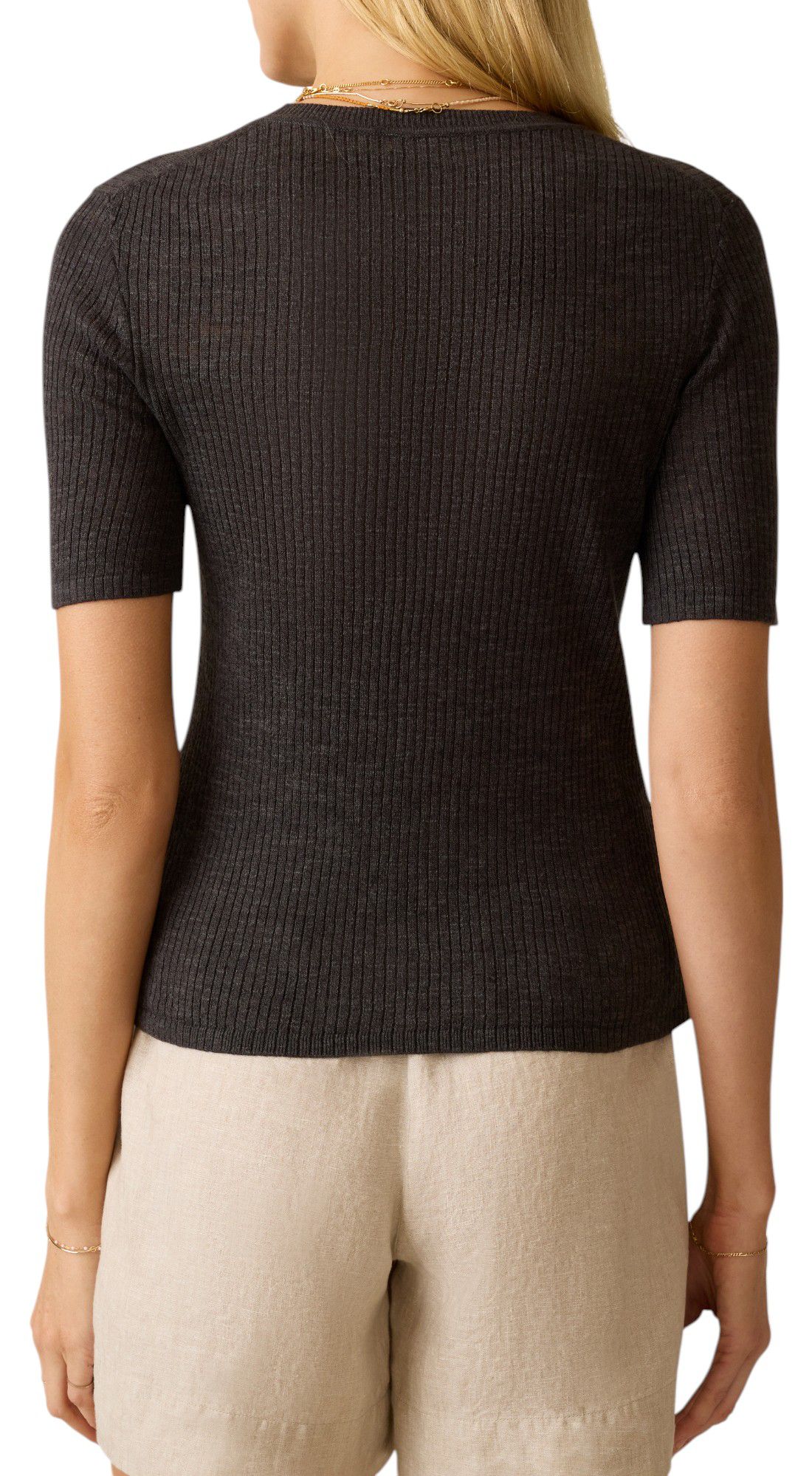 Faherty Women's Miramar Linen Mini Rib T-Shirt product image