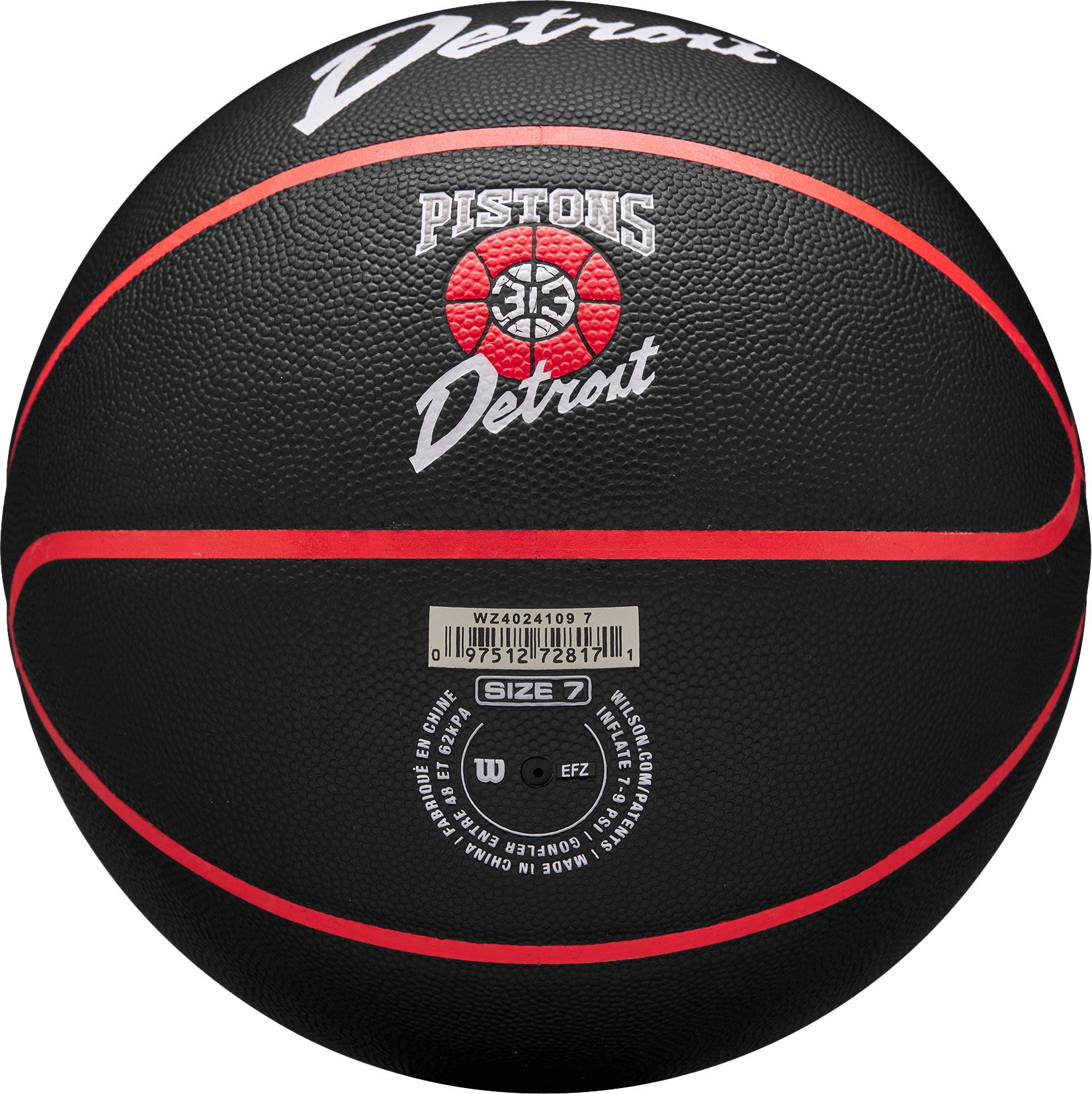 Wilson 2023-24 City Edition Detroit Pistons Full Size Collector Basketball