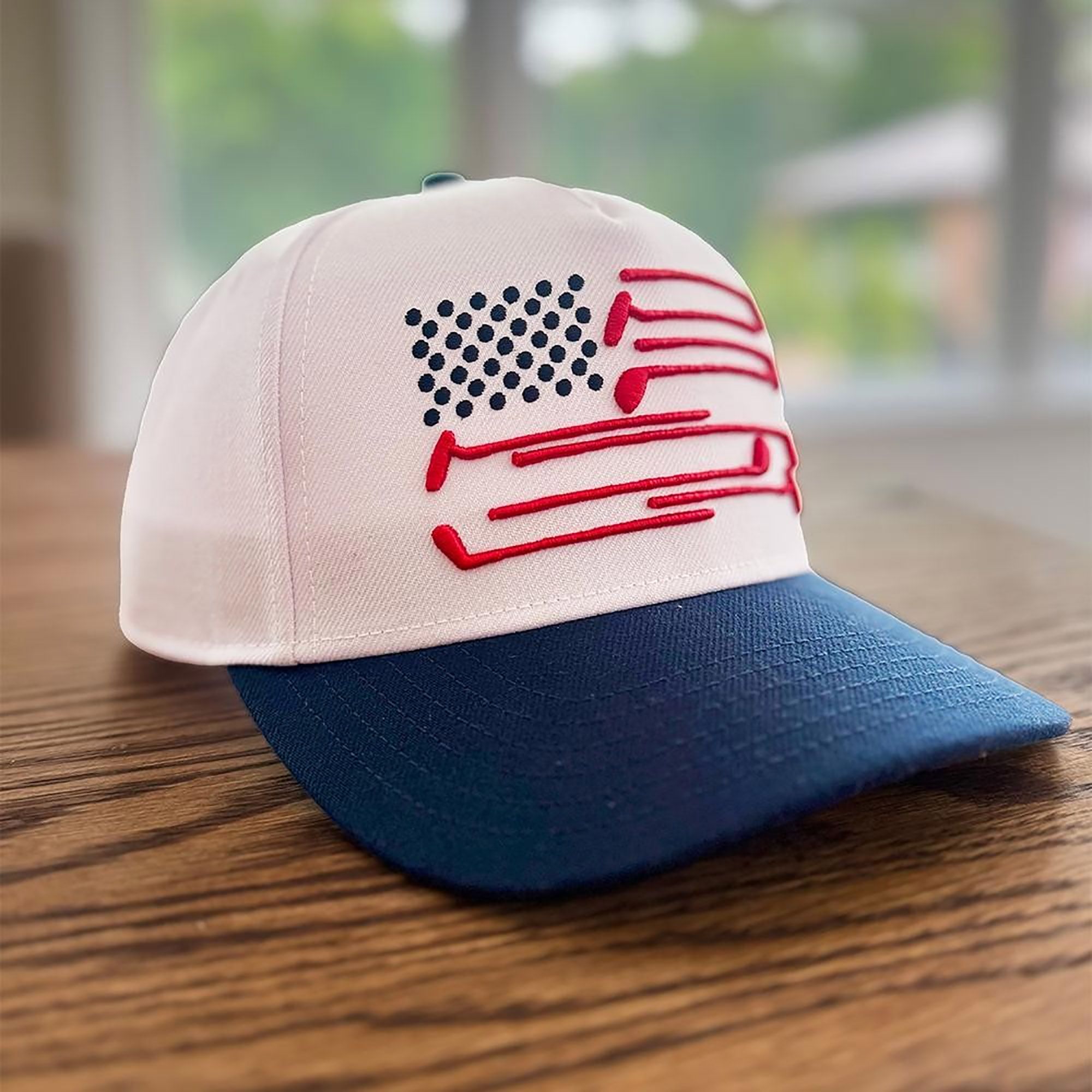 Barstool Sports Men's White Flag Snapback Adjustable Hat product image