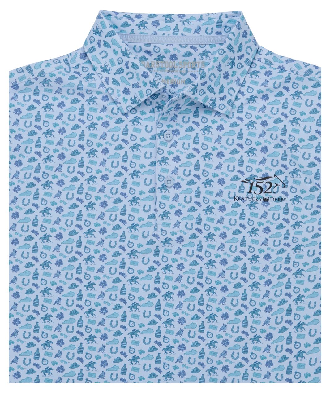 Barstool Sports Men's Kentucky Derby Blue Icon Polo product image