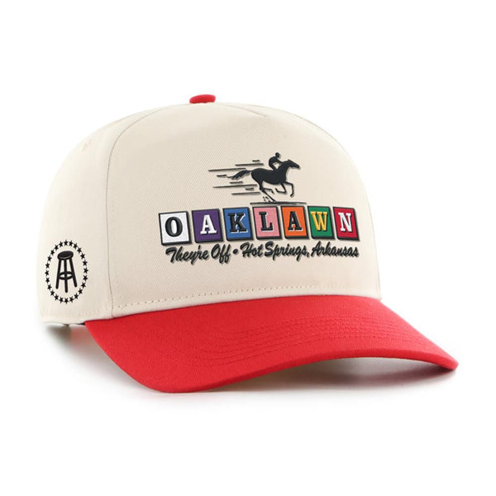 Barstool Sports Men's Oaklawn Ivory/Red Adjustable Snapback Hat product image